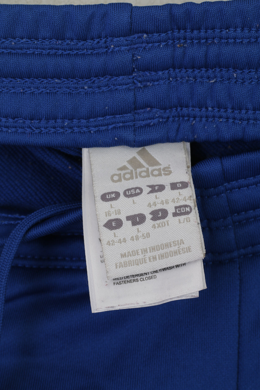 Adidas Women 16 18 L Sweatpants Blue Shiny Vintage Sportswear Retro Trousers