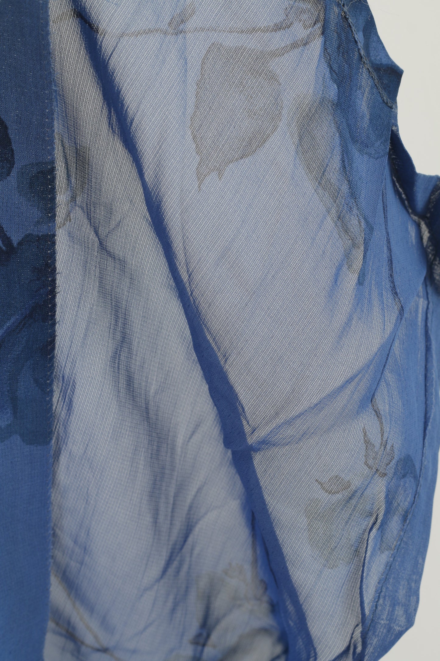 Thérèse Baumaire Femme 2 S Robe Bleu Transparent Vintage Boutonnée