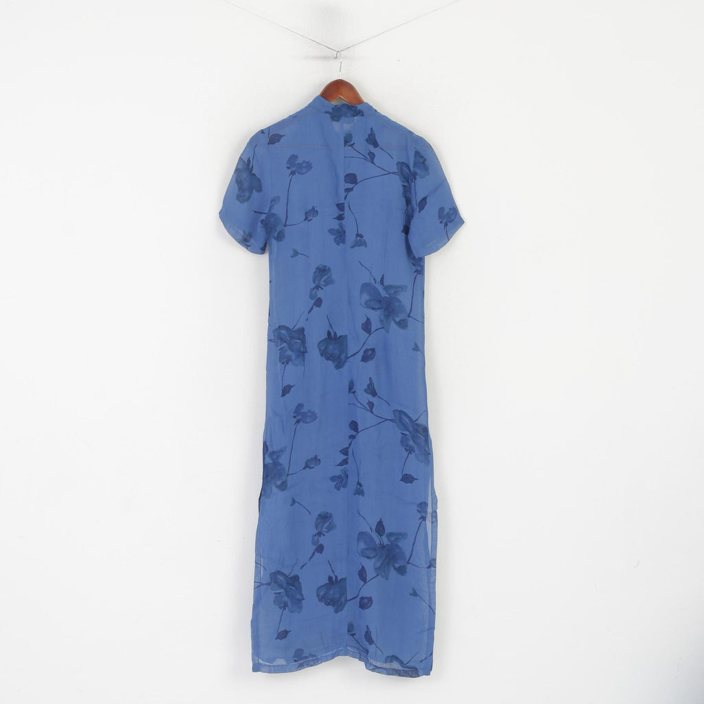 Therese Baumaire Women 2 S Dress Blue Transparent Vintage Buttoned