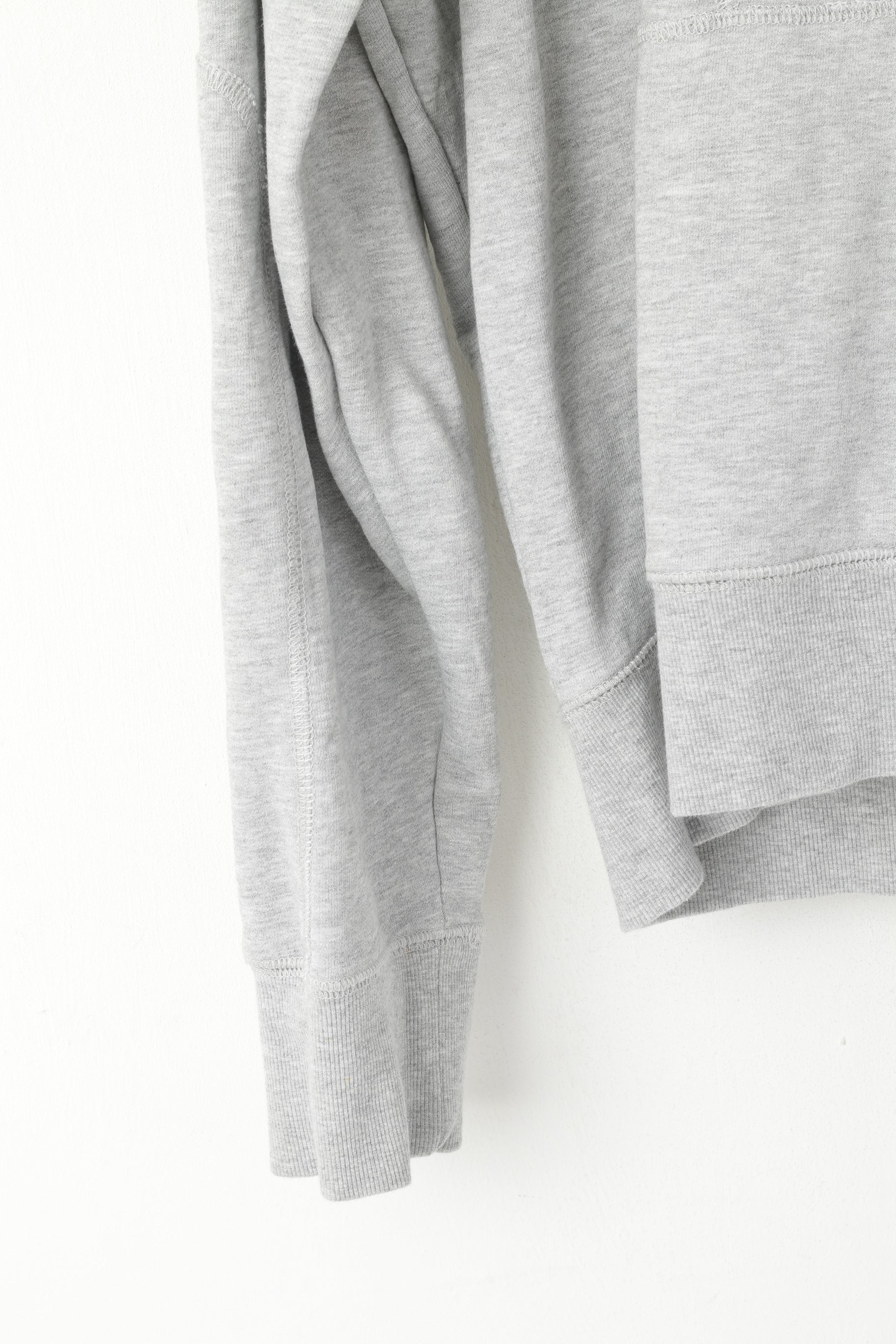 Police 883 Men 6 M Sweatshirt Grey Cotton Hooded Engineering in Milano Hoodie