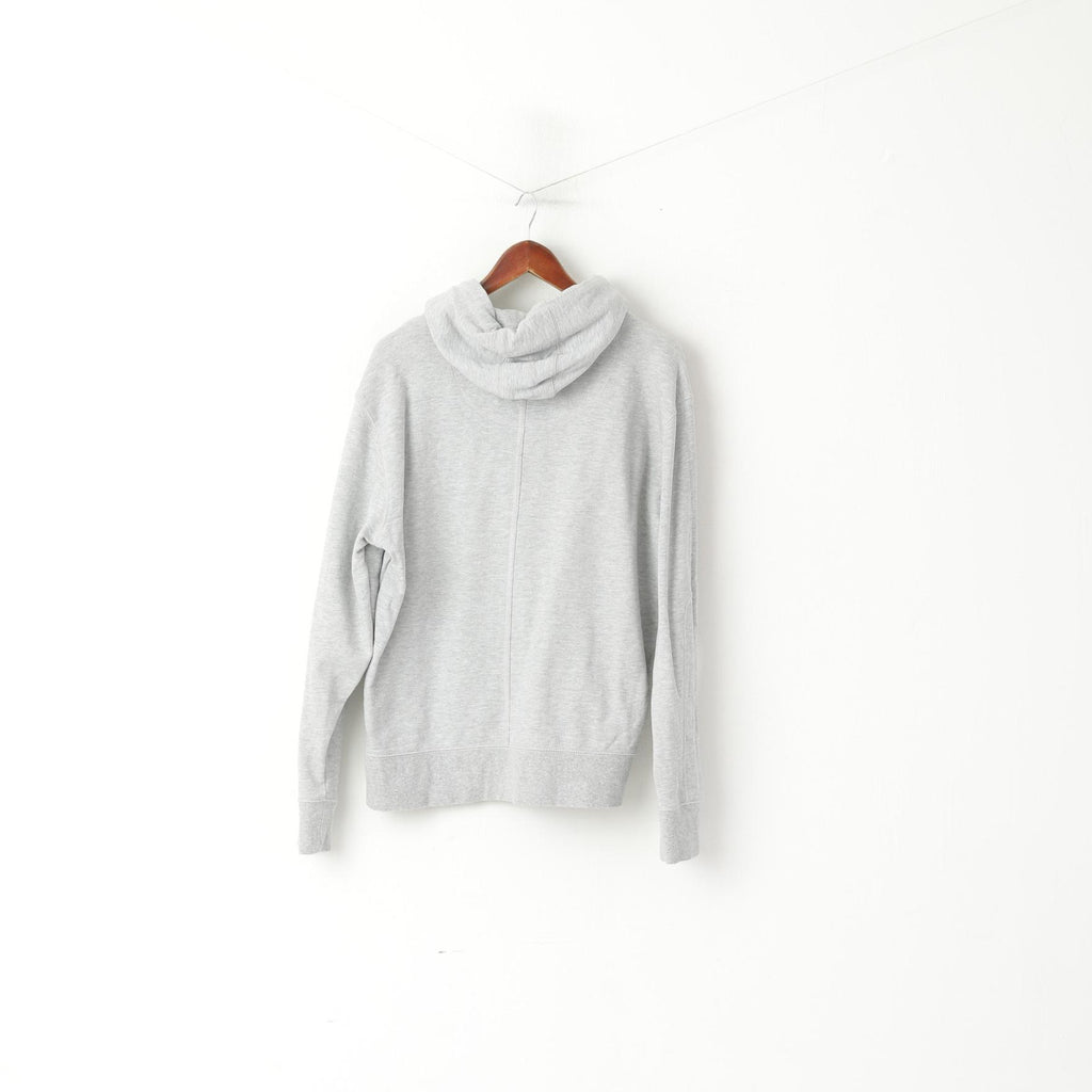 Police 883 Men 6 M Sweatshirt Grey Cotton Hooded Engineering in Milano Hoodie