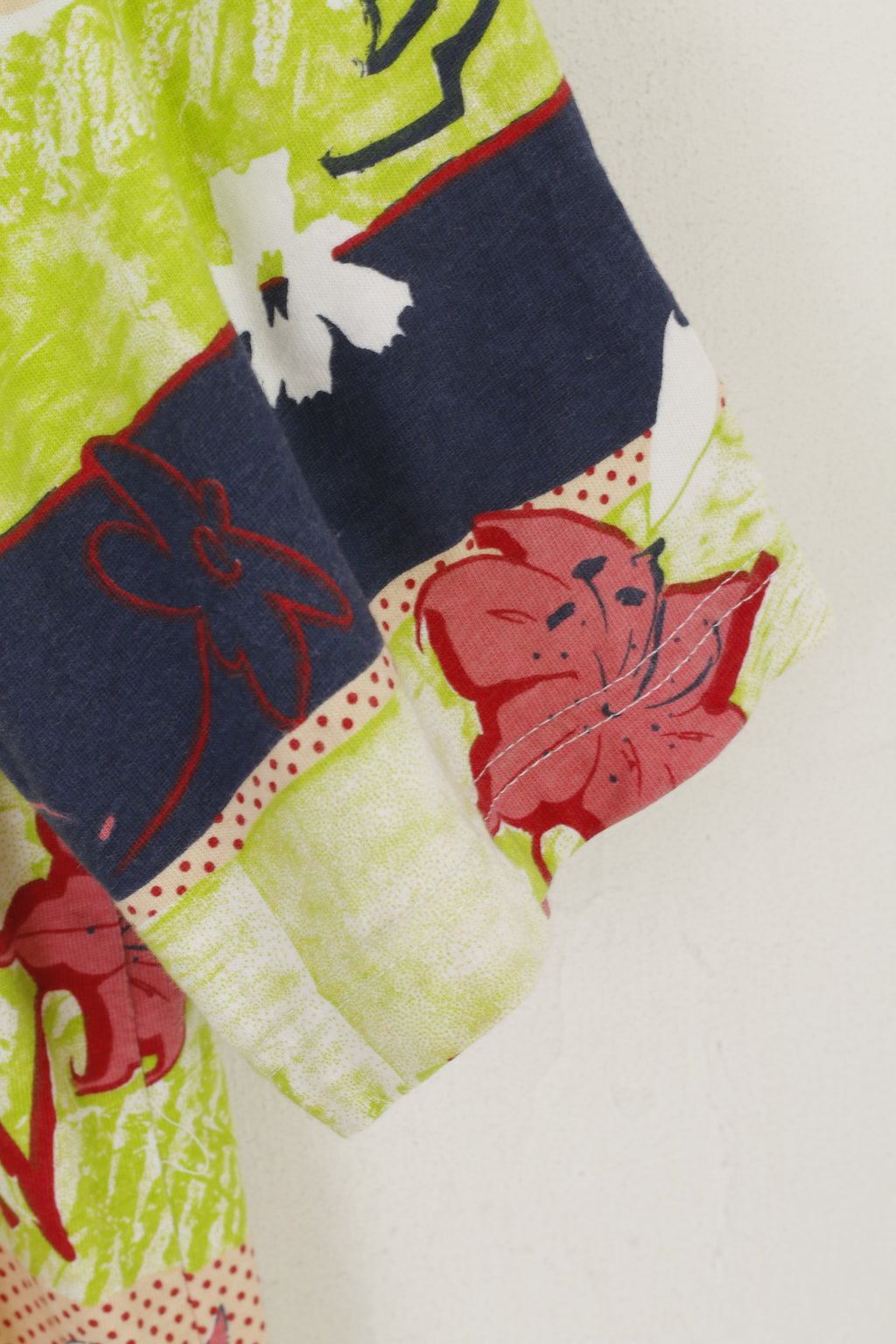 C&amp;A Men L Chemise décontractée Vert Coton Hawaii 6 Sense Manches Courtes Haut d'été