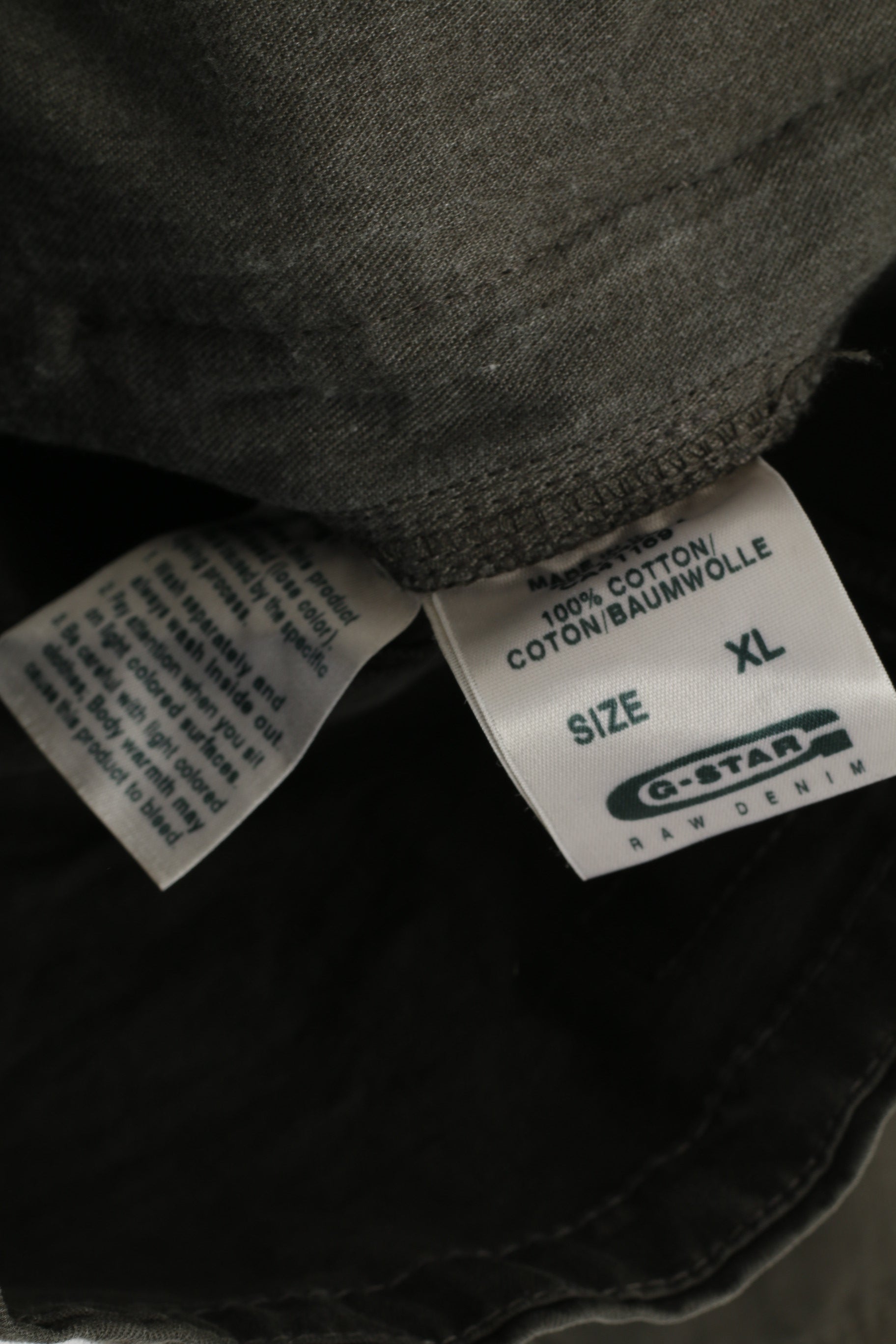 G-Star Raw Women XL Jacket Green Cotton Studs Jkt Military Zip Up Multi Pockets Top