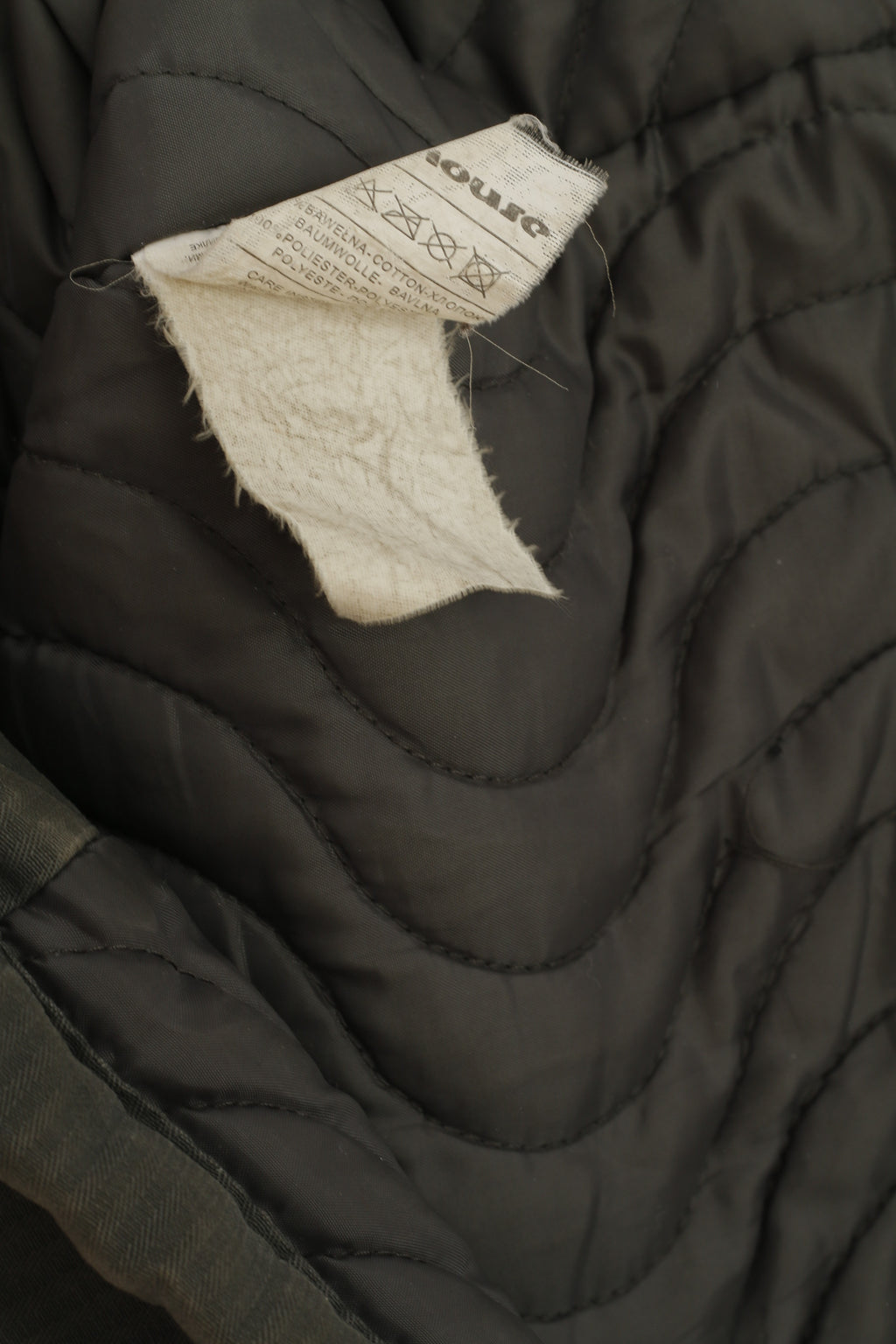 House Women L (M) Veste Parka verte en coton rembourré avec col en fourrure et manteau boutonné