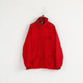 Parka da esterno Brandsport da uomo L rosso vintage Gore-Tex in nylon con cappuccio