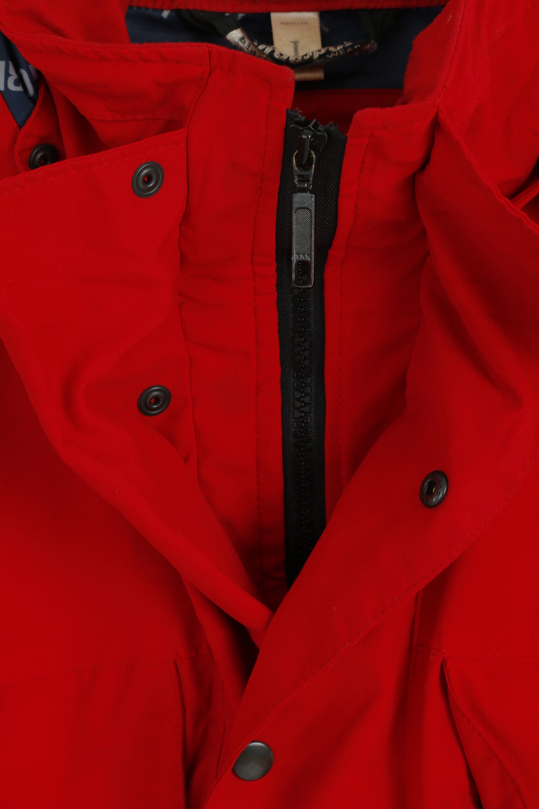 Brandsport Men L Jacket Red Vintage Gore-Tex Nylon Hooded Outdoor Parka