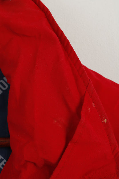 Brandsport Men L Jacket Red Vintage Gore-Tex Nylon Hooded Outdoor Parka