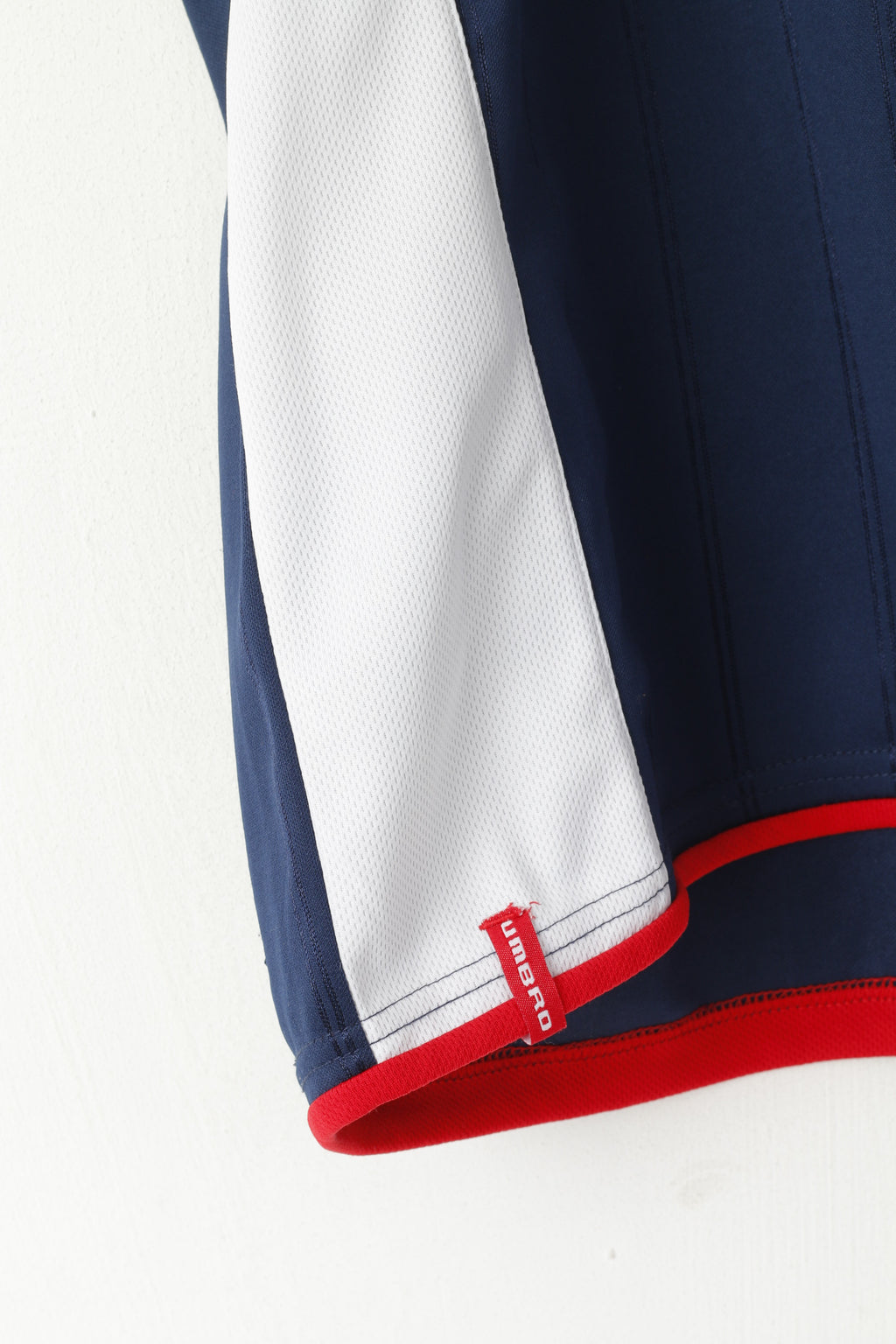 Umbro Uomo M Camicia Navy Activewear Logo Girocollo Sport Training Jersey Top