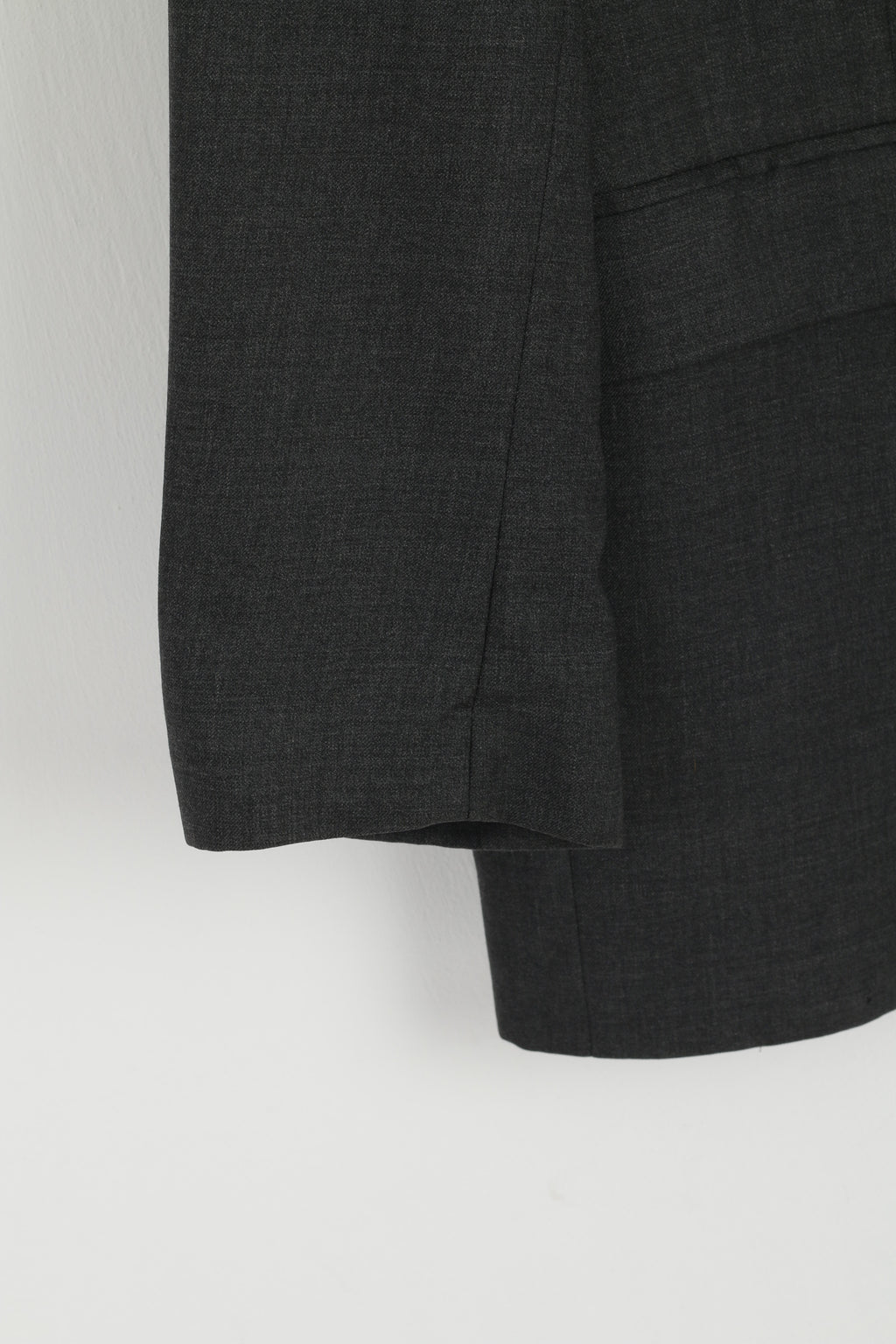 Chaps Ralph Lauren Men 44 L Blazer Dark Grey Wool Cashmere Single Breasted Jacket