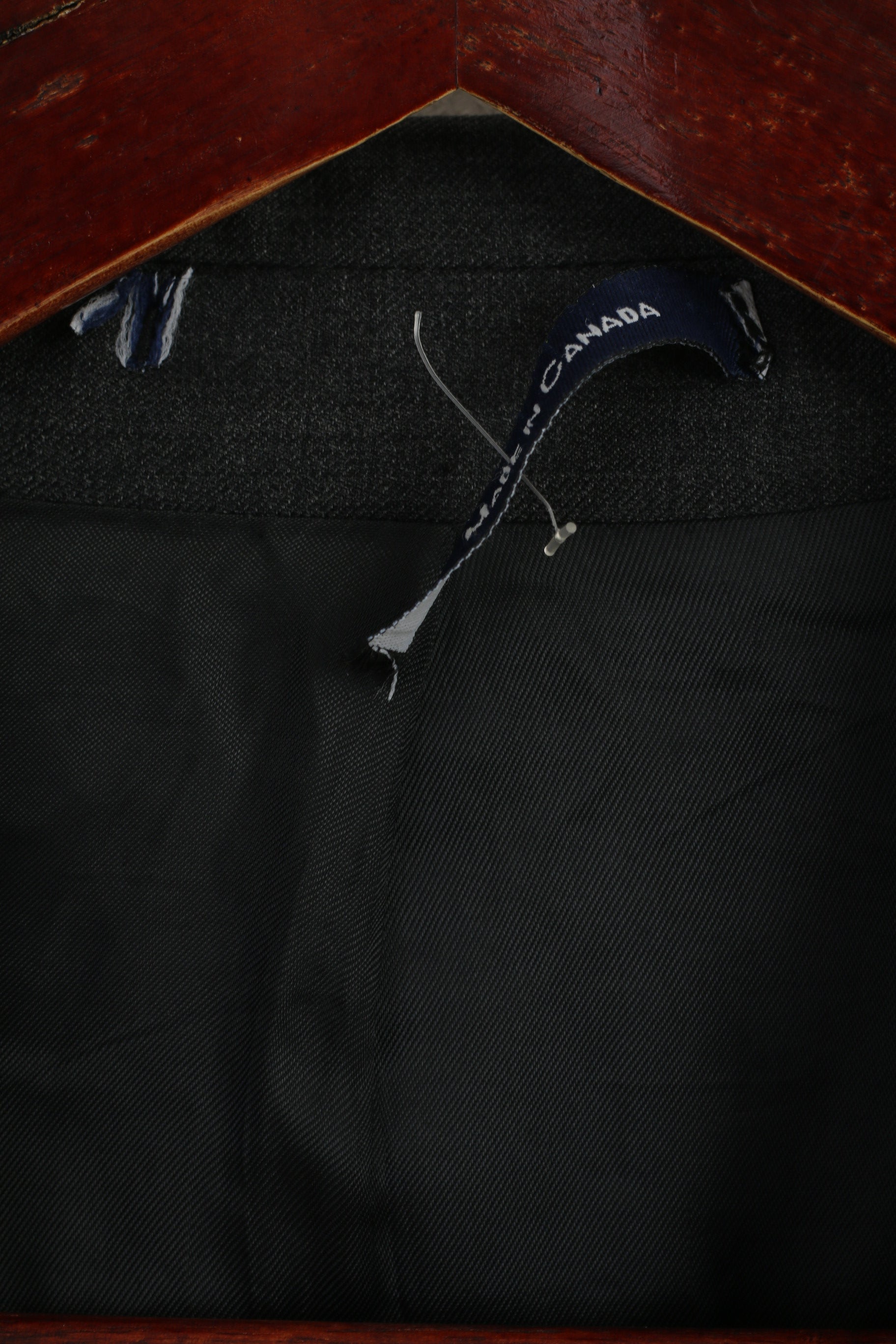 Chaps Ralph Lauren Men 44 L Blazer Dark Grey Wool Cashmere Single Breasted Jacket