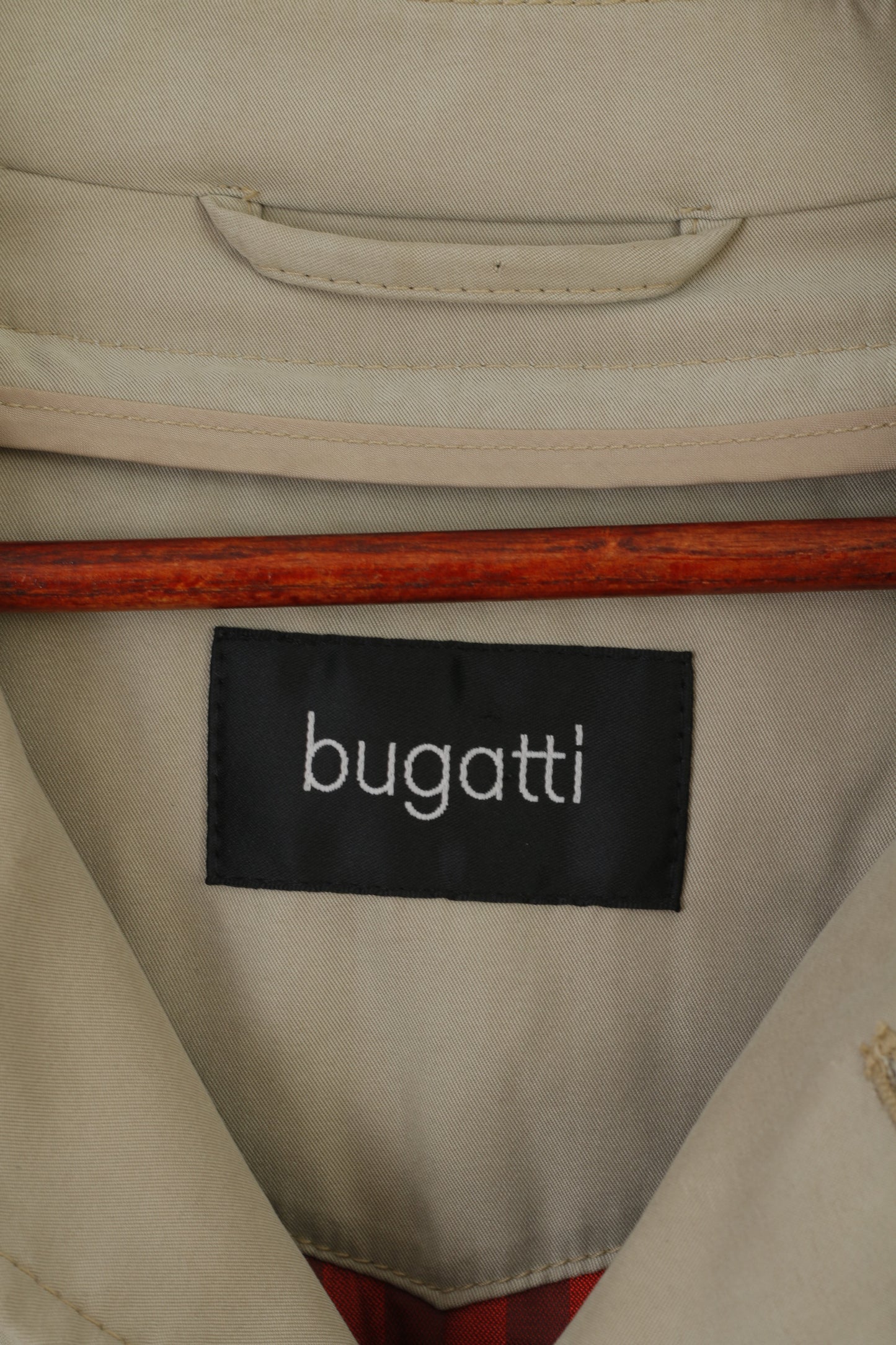 Bugatti Men 40 50 M Coat Beige Vintage 2in1 Removable Lining Classic Overcoat