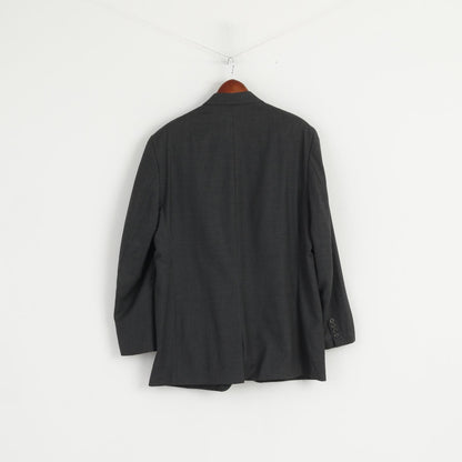 Chaps Ralph Lauren Men 44 L Blazer Dark Grey Wool Cashmere Single Breasted Jacket