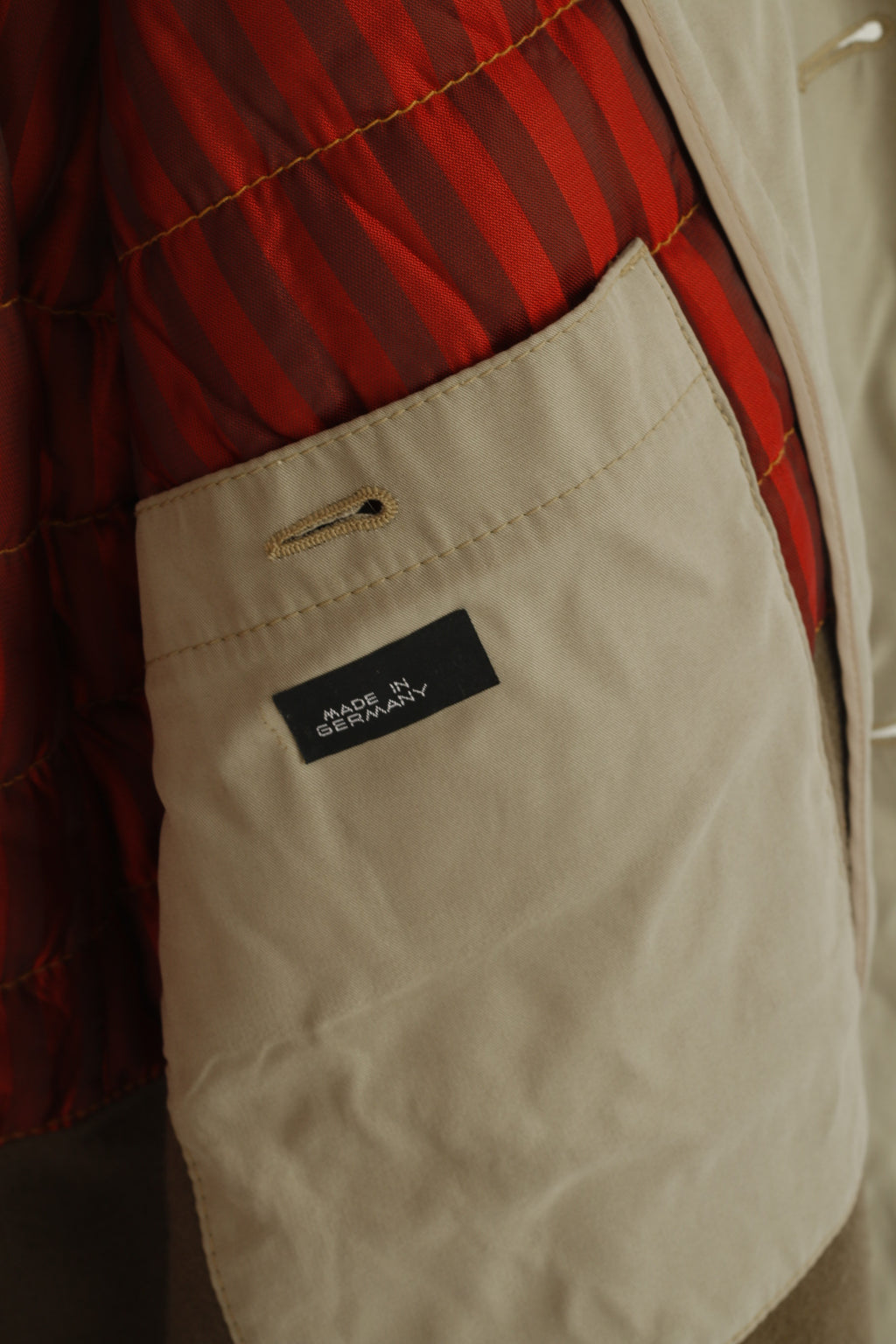 Bugatti Men 40 50 M Coat Beige Vintage 2in1 Removable Lining Classic Overcoat