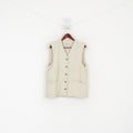 Marcel Clair Femme M 40/42 Gilet Beige Clair Doré Bodywarmer Haut Sans Manches