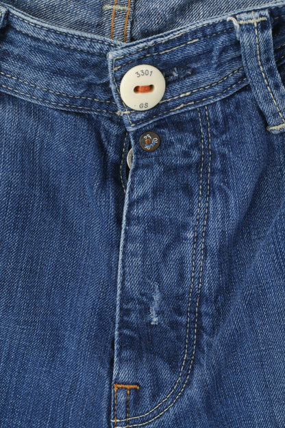 Pantaloni jeans G-Star Raw da uomo 32 Pantaloni regolari con armadietto in cotone denim blu