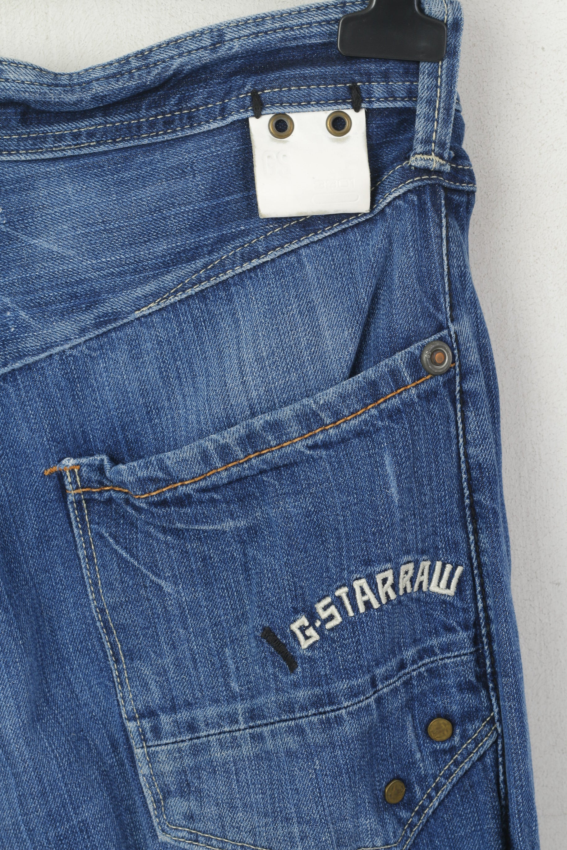 G-Star Raw Men 32 Jeans Pantalon Bleu Denim Cotton Locker Regular Pantalon