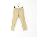 Tom Tailor Men 34 Trousers Cream Cotton Marvin Slim Casual Pants