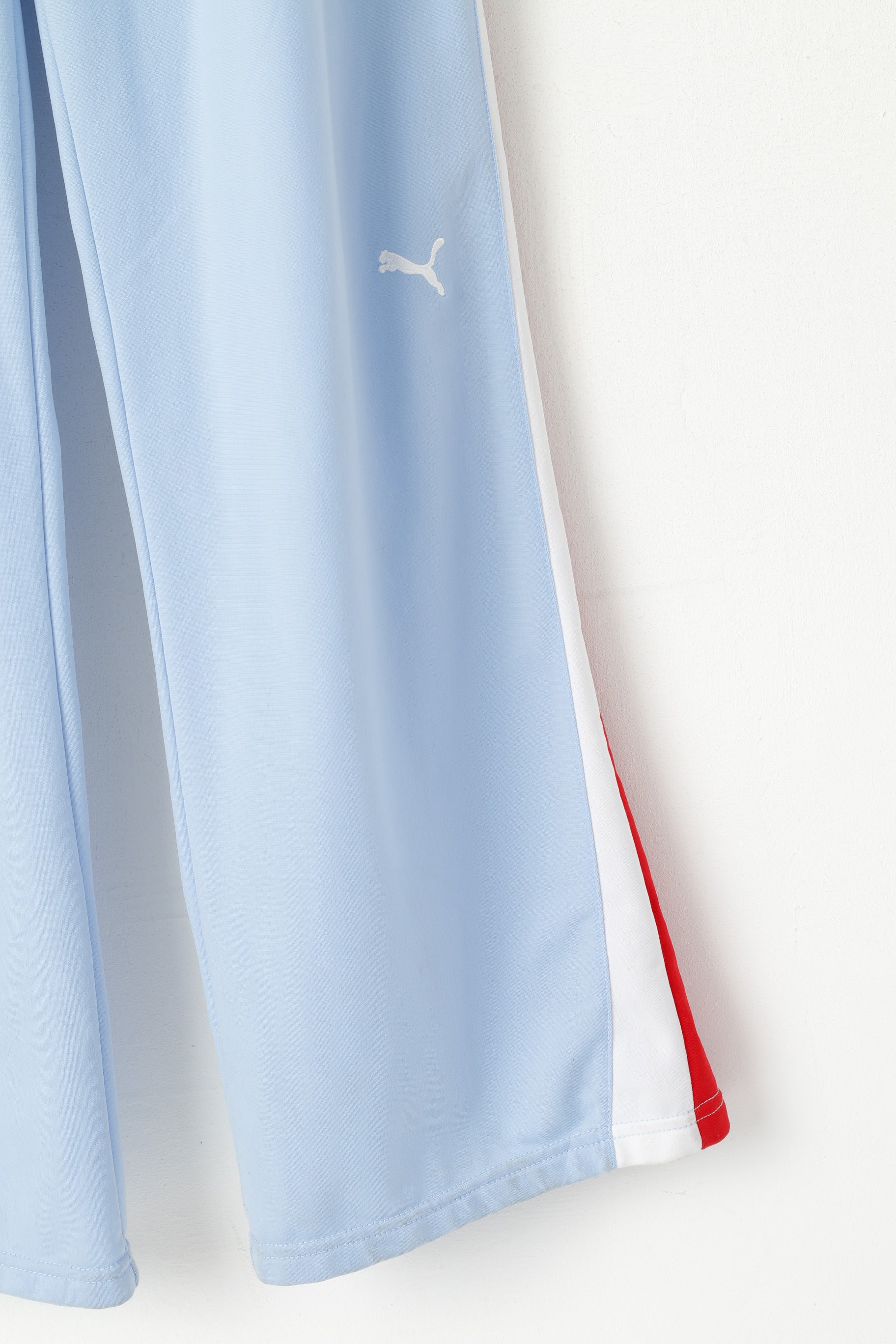 Pantaloni sportivi Puma da donna M blu lucido vintage pantaloni sportivi con fondo