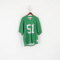 Eagle Sportswear Hommes XL Chemise Vert Maille Vintage Gators # 51 Haut en Jersey