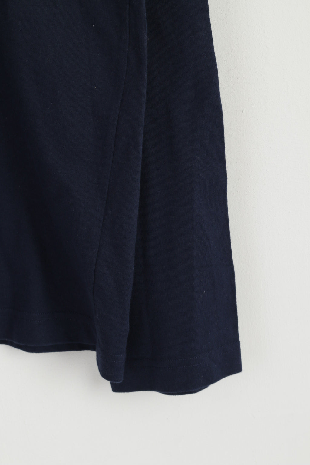 Champion Men XL Long Sleeved Shirt Navy Cotton V Neck Classic Athletic Top