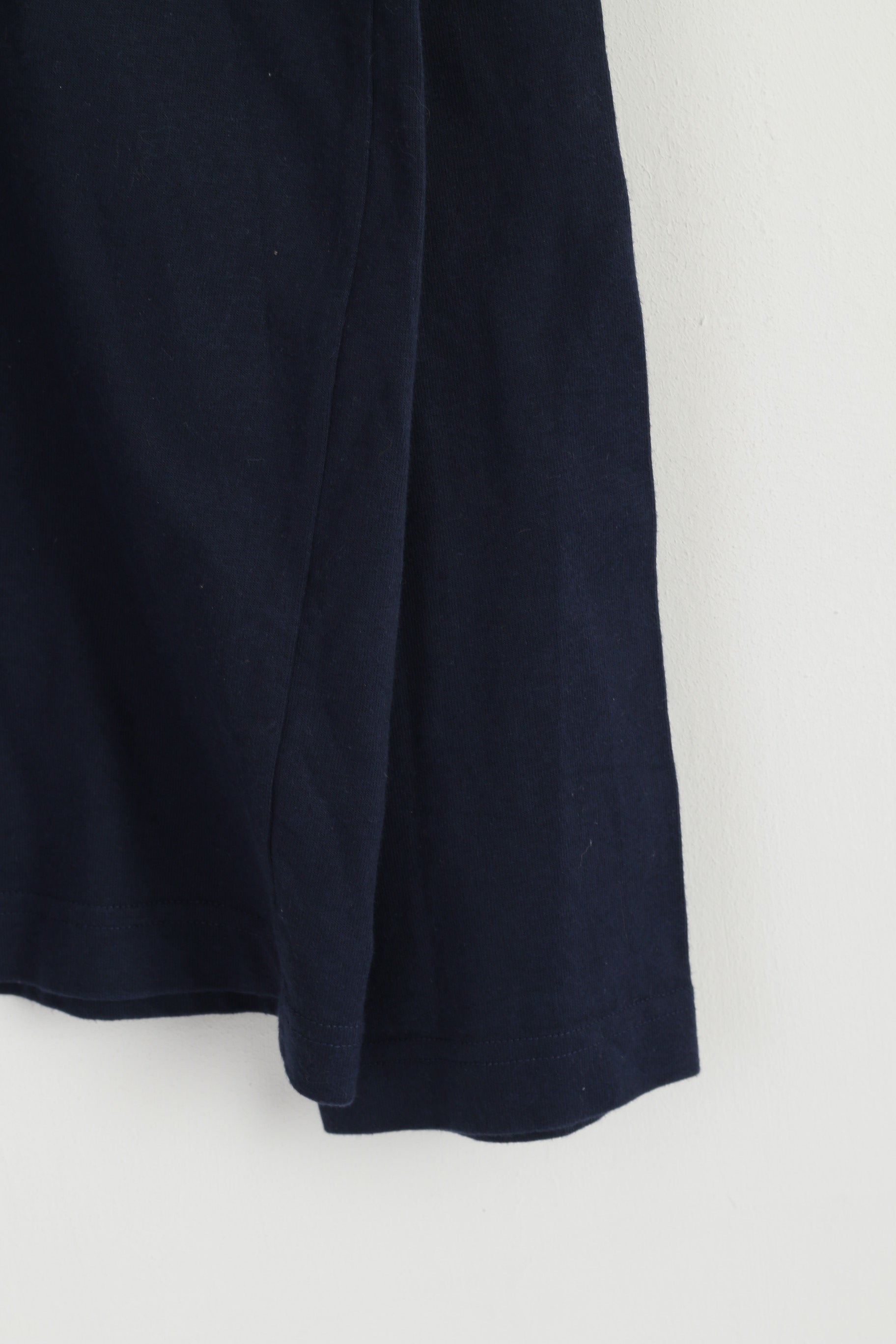 Champion Men XL Long Sleeved Shirt Navy Cotton V Neck Classic Athletic Top