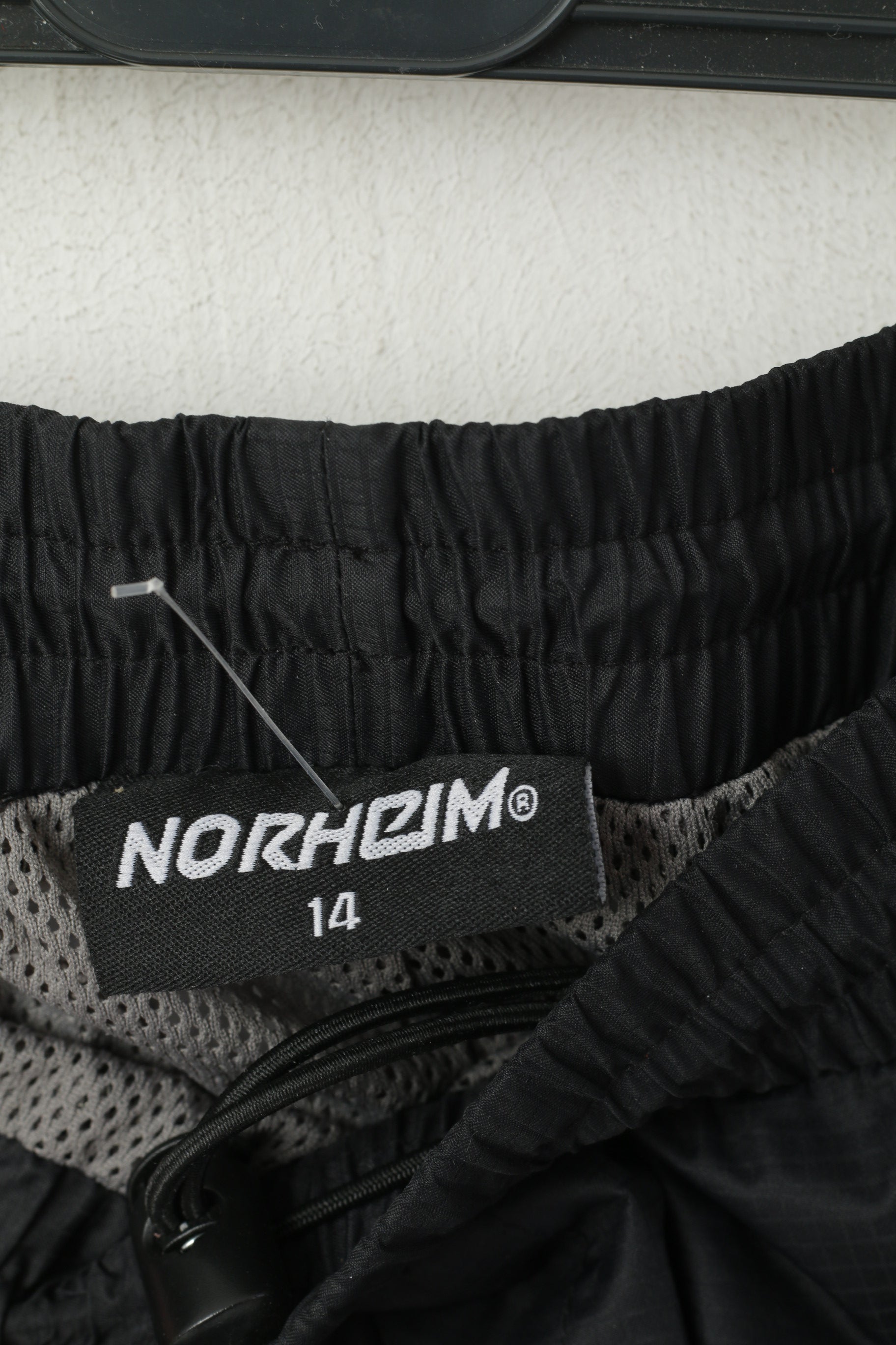 Norheim Youth 14 Age Trousers Black Shiny Mesh Lined Outdoor Hiking Sport Pants