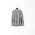 La Martina Men XXL Casual Shirt Black & White Cotton Check Long Sleeve Top