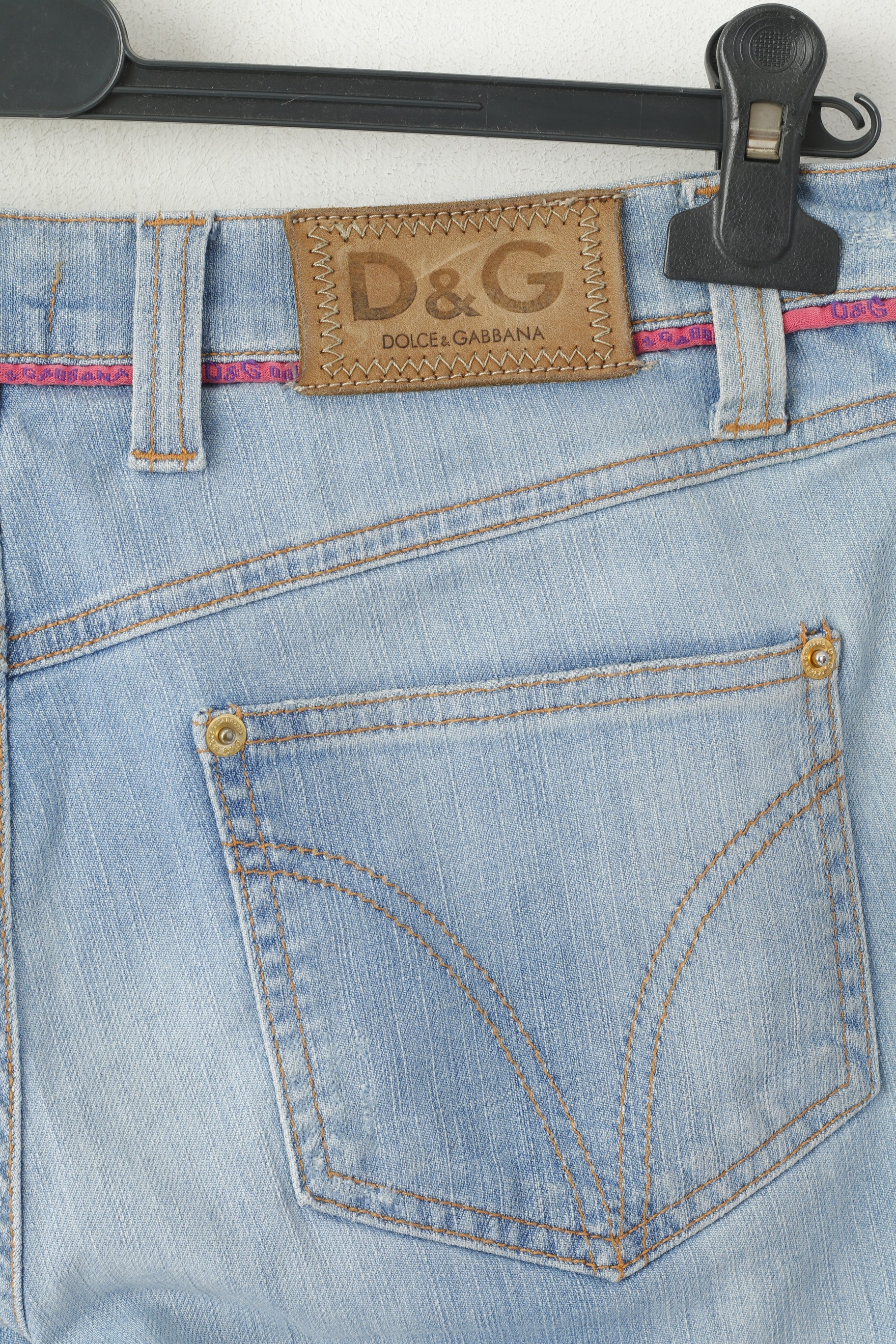 Dolce &amp; Gabbana Donna 31 Pantaloni Jeans Pantaloni Bootcut Vintage in Cotone Blu