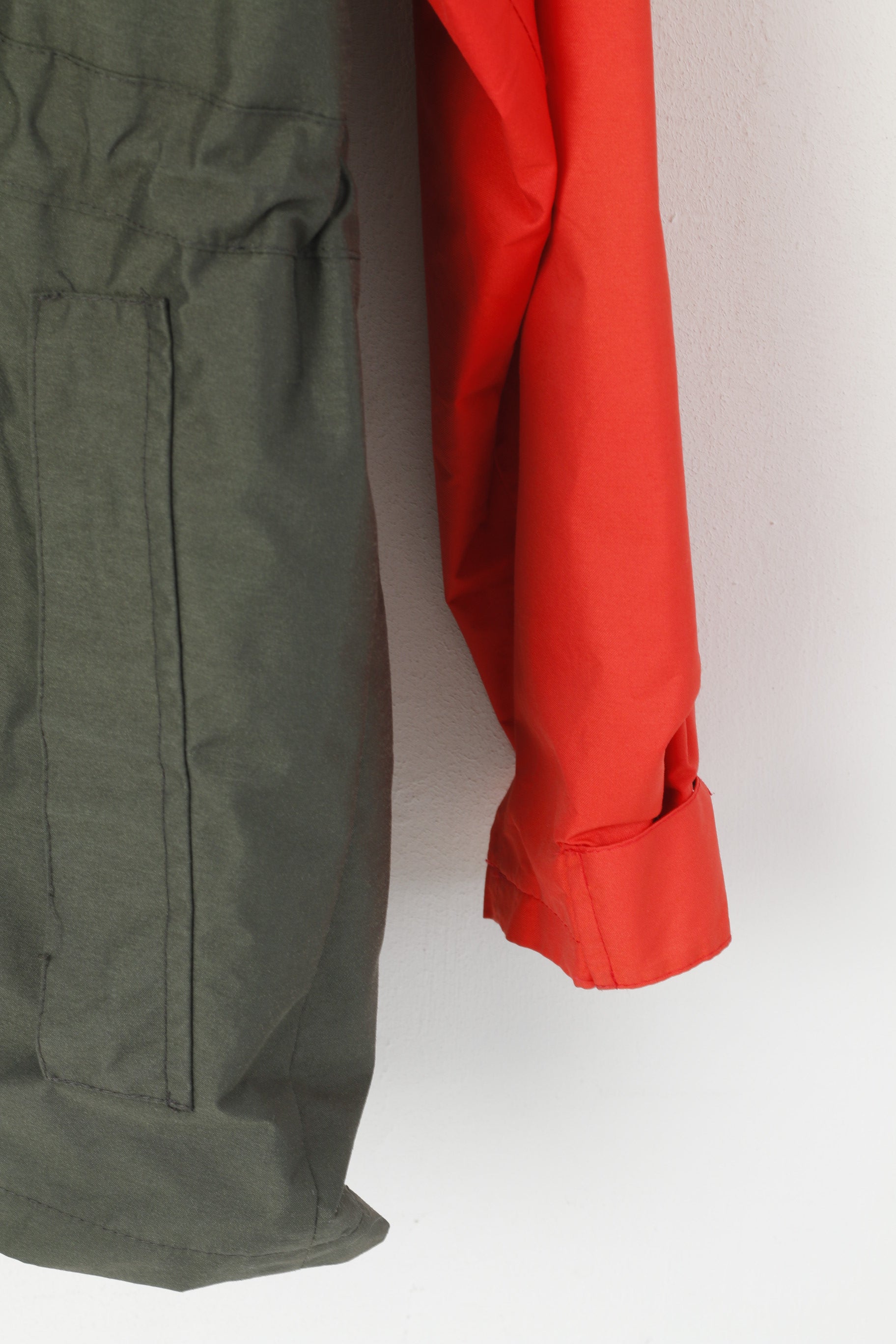 Loffler Hommes 50 M Veste Vintage Rouge Gore-Tex Hidden Hood Tramp Plus Outdoor Top