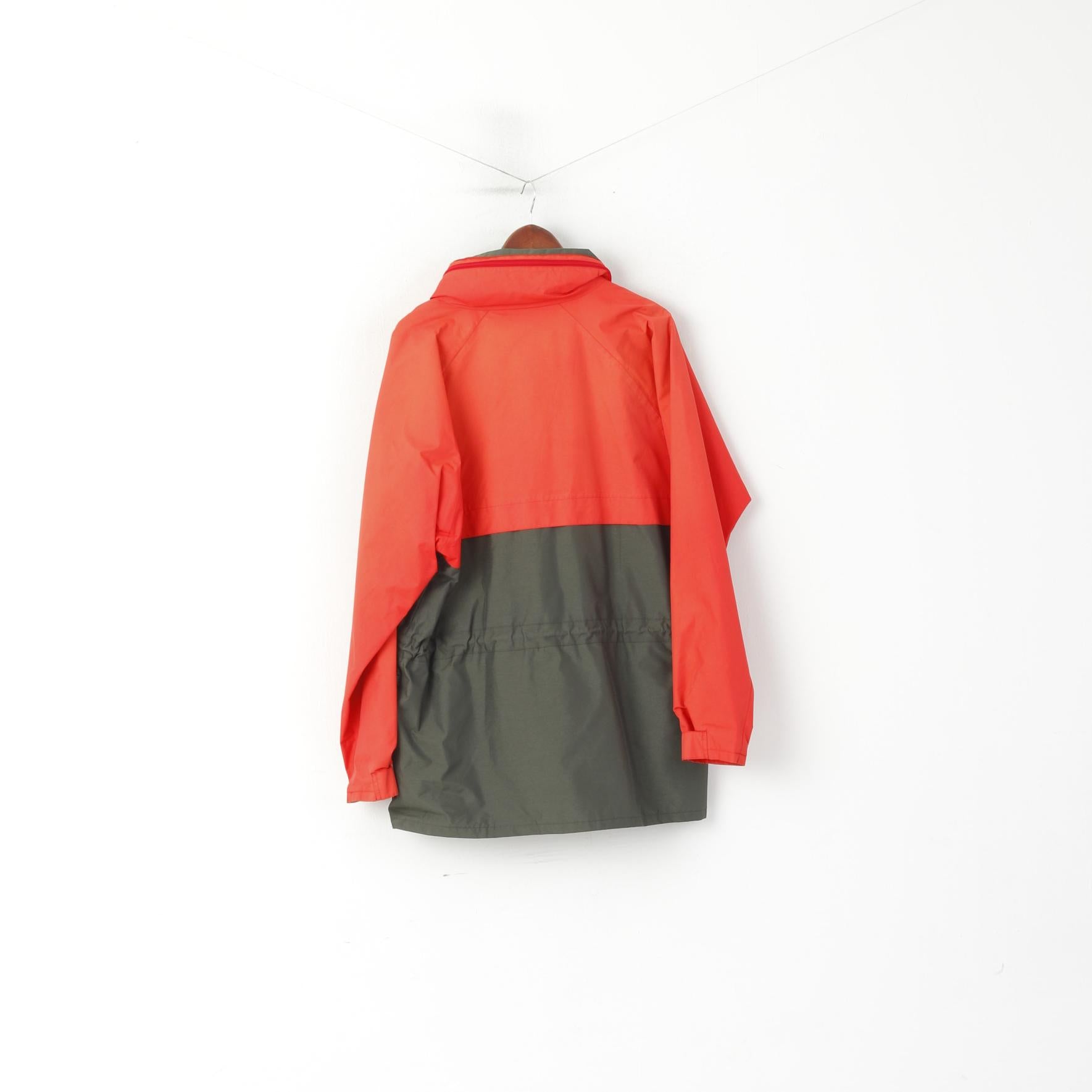 Loffler Hommes 50 M Veste Vintage Rouge Gore-Tex Hidden Hood Tramp Plus Outdoor Top