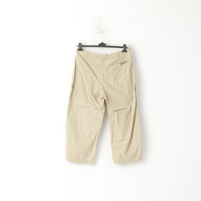 Chiemsee Men L Capri Trousers Beige Cotton Nylon Blend Surf Cargo Sportswear Pants