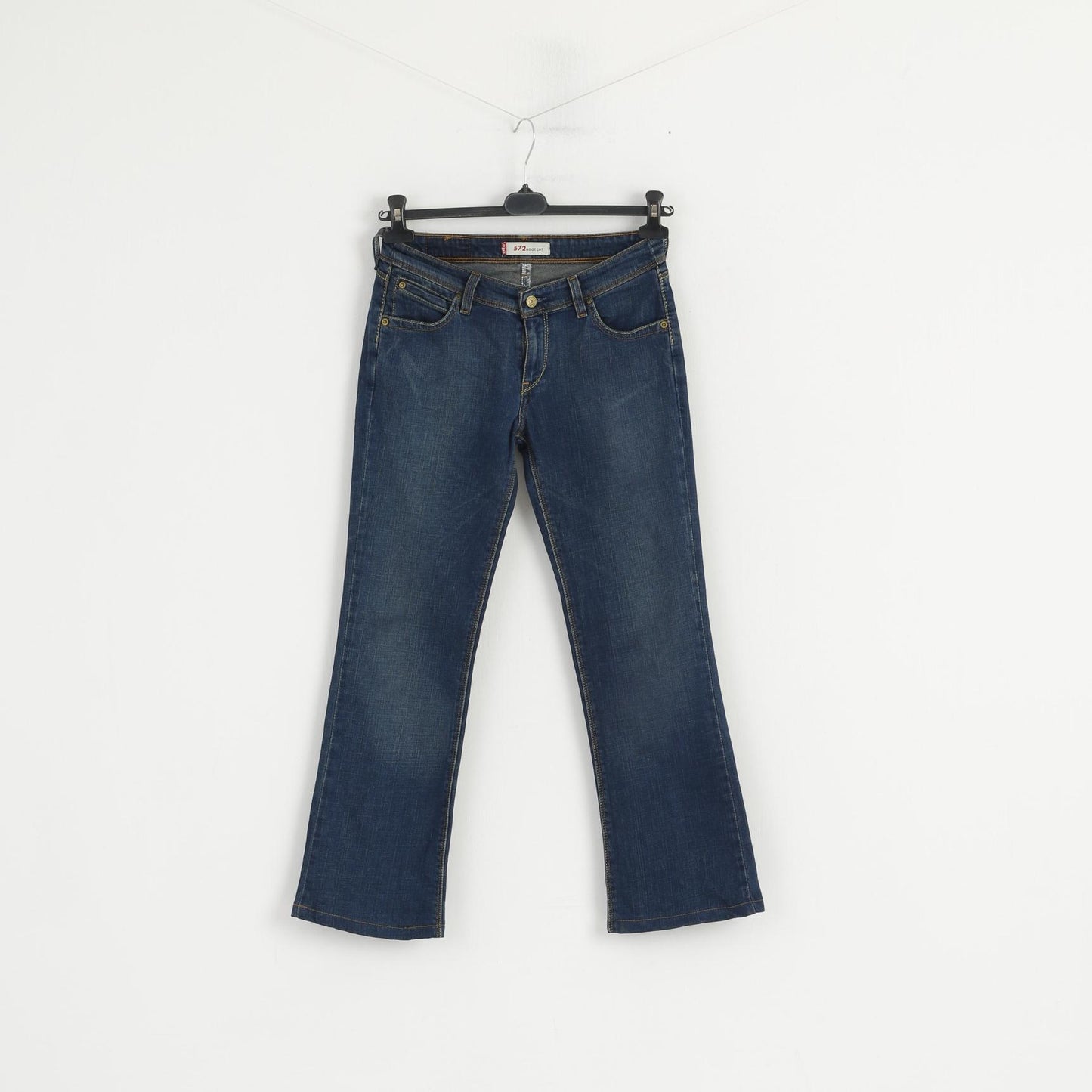 Levi's Women 30 Jeans Trousers Navy Cotton 572 Bootcut Denim Pants