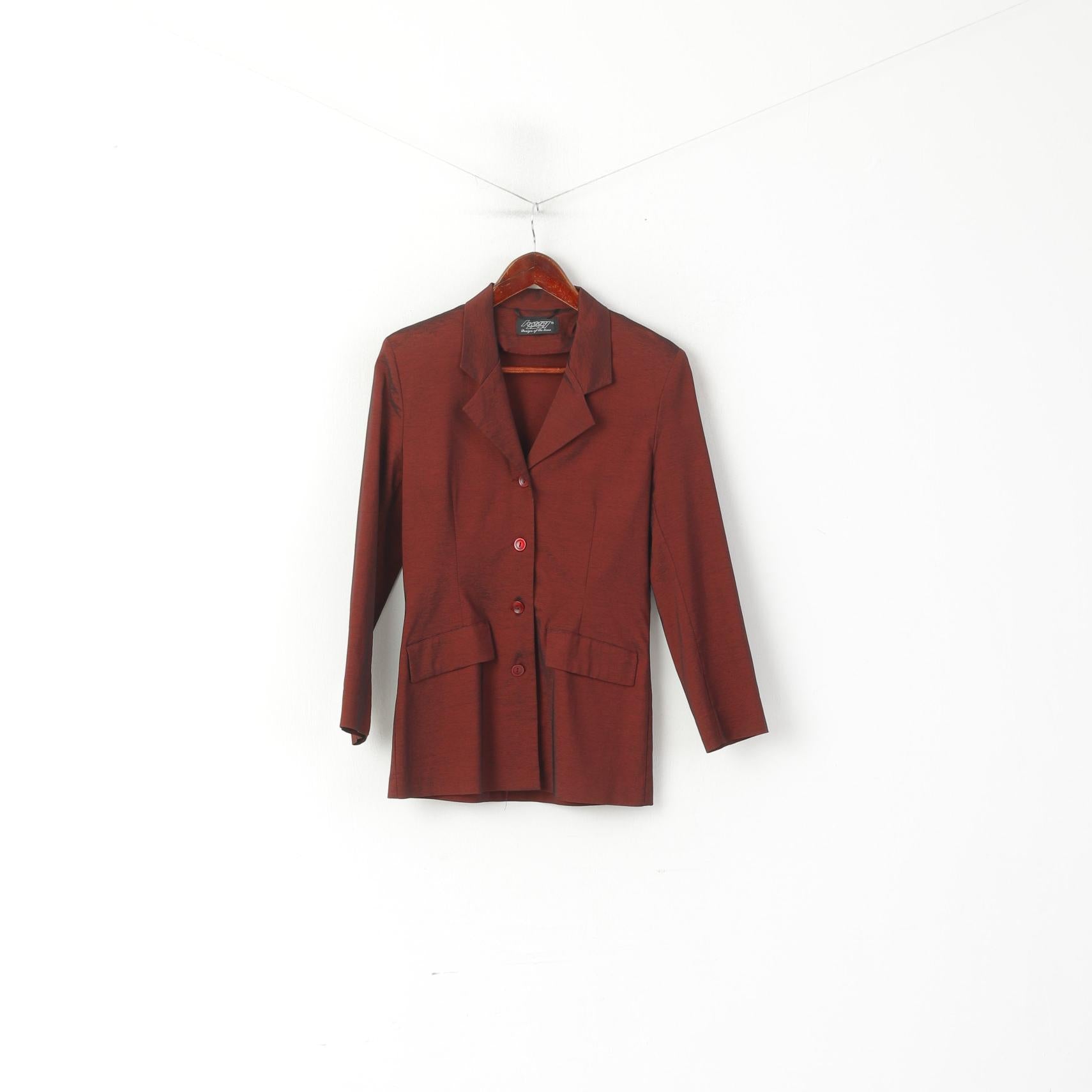 Giacca elegante in viscosa con spalline lucide bordeaux da donna Orsay 36 S. Giacca elegante in viscosa