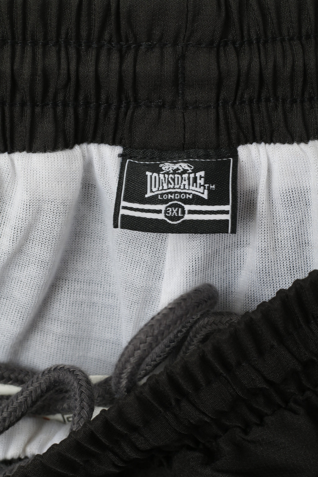 Lonsdale London Men 3XL Sweatpants Black Shiny Zip Pockets Tracksuit Bottom Pants