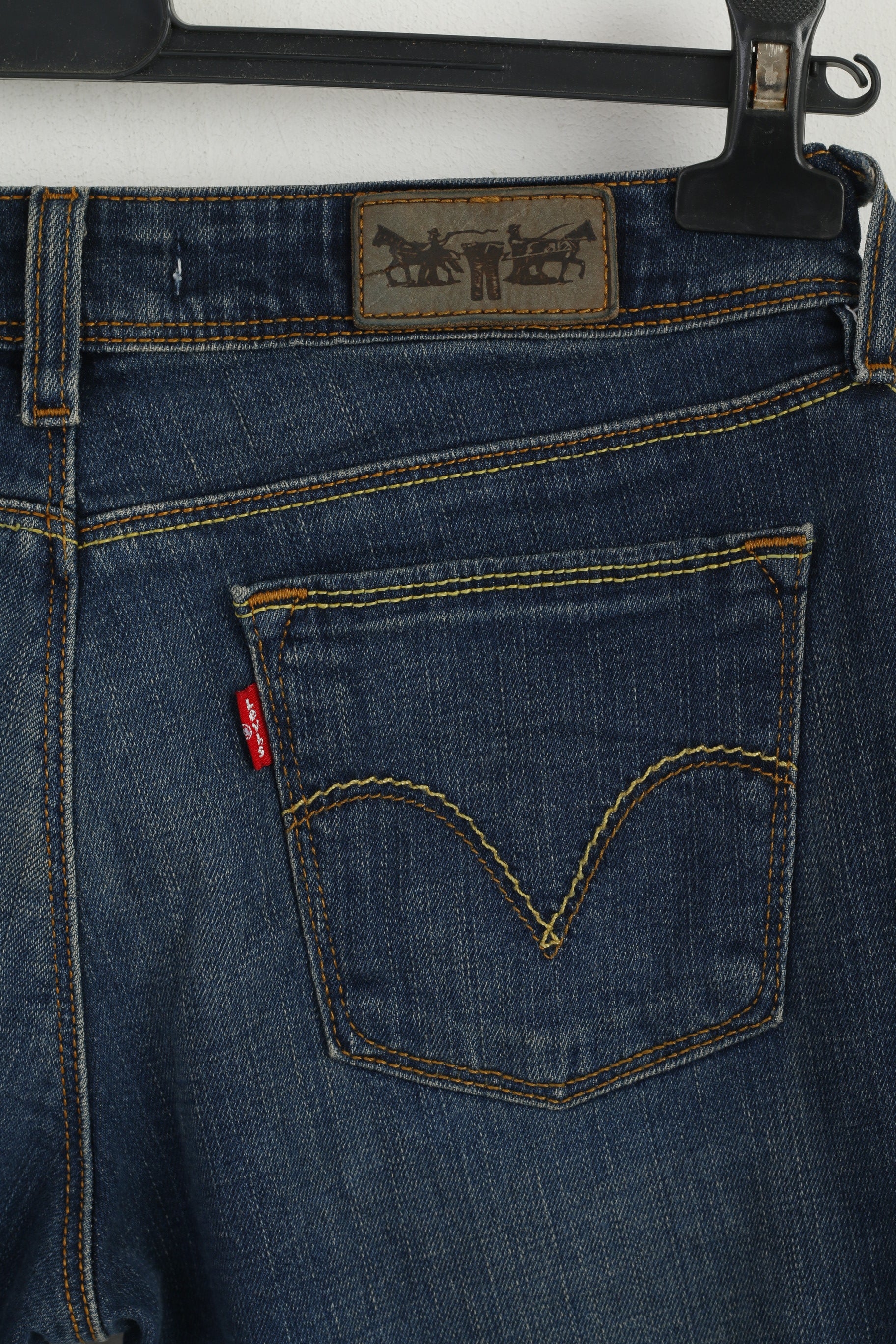Levi's Femme 30 Jeans Pantalon Bleu Marine Coton 572 Bootcut Denim Pantalon