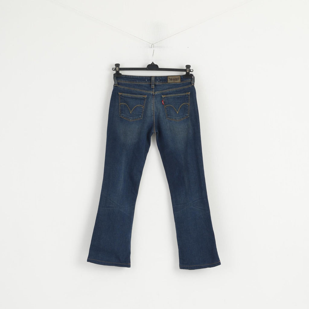 Levi's Femme 30 Jeans Pantalon Bleu Marine Coton 572 Bootcut Denim Pantalon