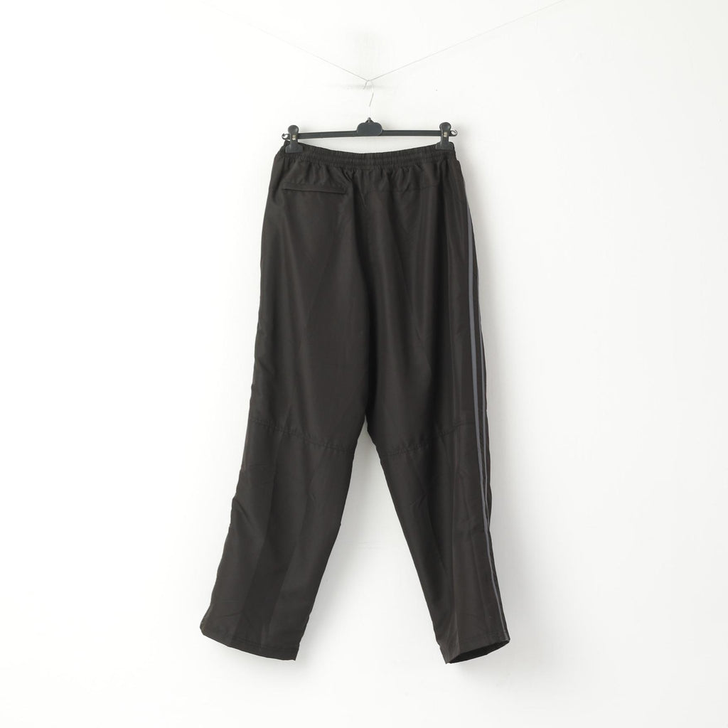 Lonsdale London Men 3XL Sweatpants Black Shiny Zip Pockets Tracksuit Bottom Pants
