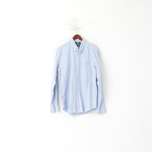 Beverly Hills Polo Club Men XXL Casual Shirt Blue Cotton  Regular Fit Long Sleeve Top