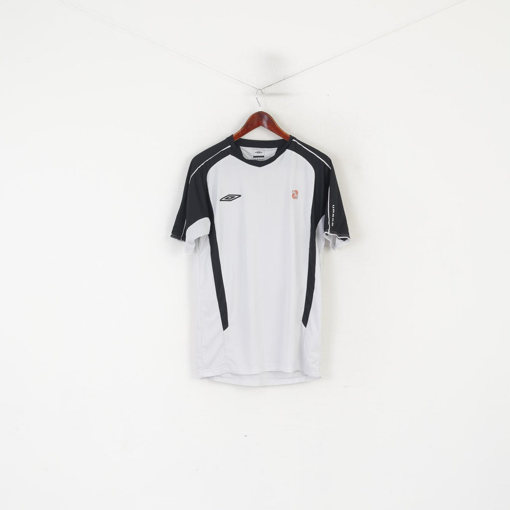 Umbro Men M Shirt Gray Vintage Asia Air Football Sportswear Jersey Top