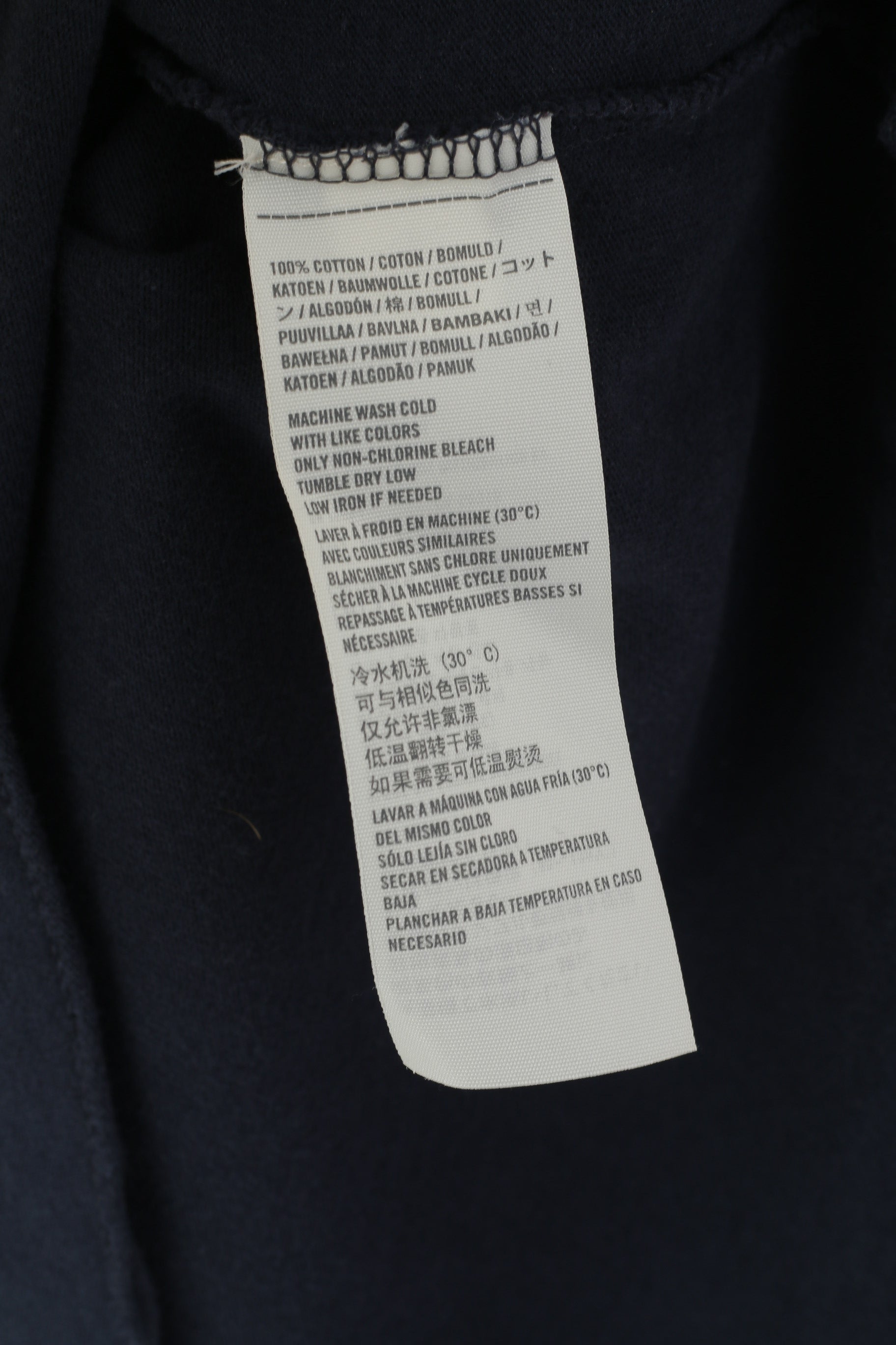 Hollister California Camicia a maniche lunghe da uomo L in cotone elasticizzato blu scuro Malibu Top