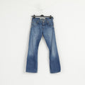 Wrangler Women 28 Jeans Trousers Navy Vintage Cotton Sharkey Bootcut Denim Pants