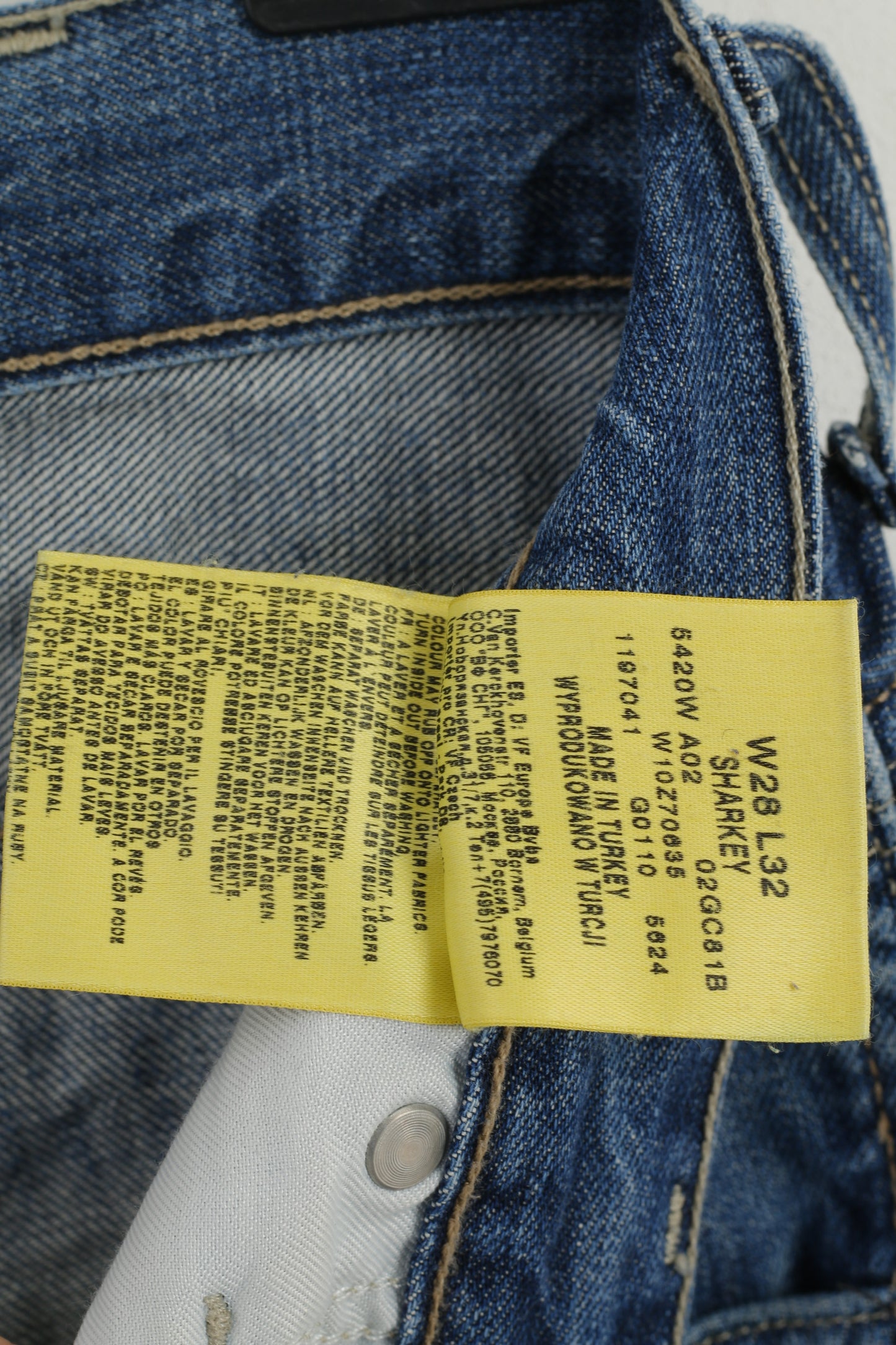 Wrangler Pantalon en jean pour femme 28/32 en coton bleu marine Sharkey Bootcut Denim