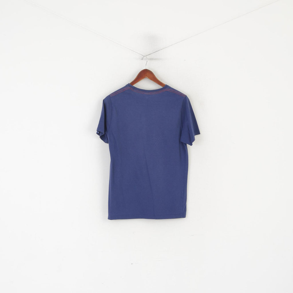 Superman DC Comics Men M (S) Shirt Navy Cotton Graphic Superhero Crew Neck Top