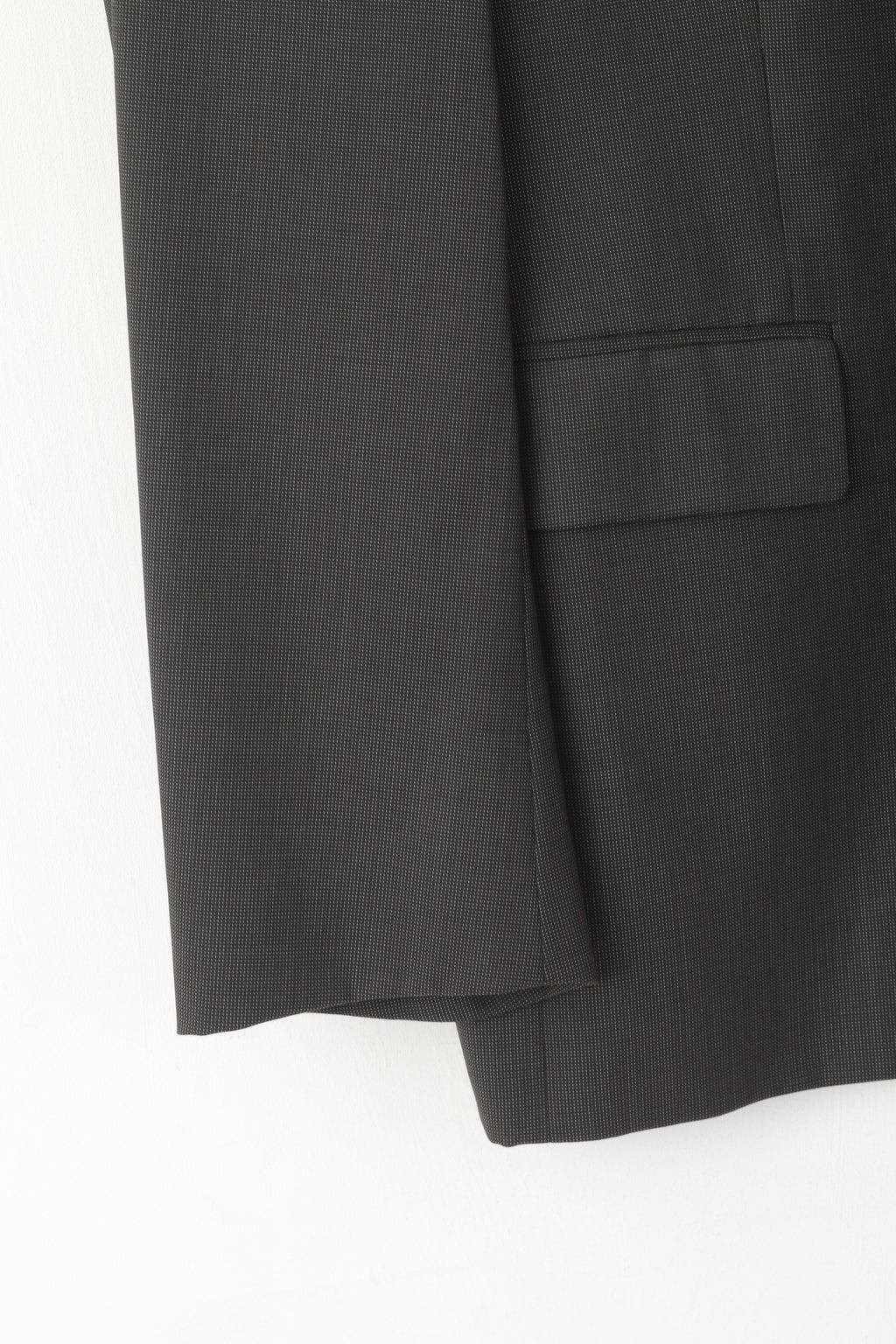 Pierre Cardin Men 52 42 Blazer Brown Silver Wool Silk Blend Single Breasted Jacket