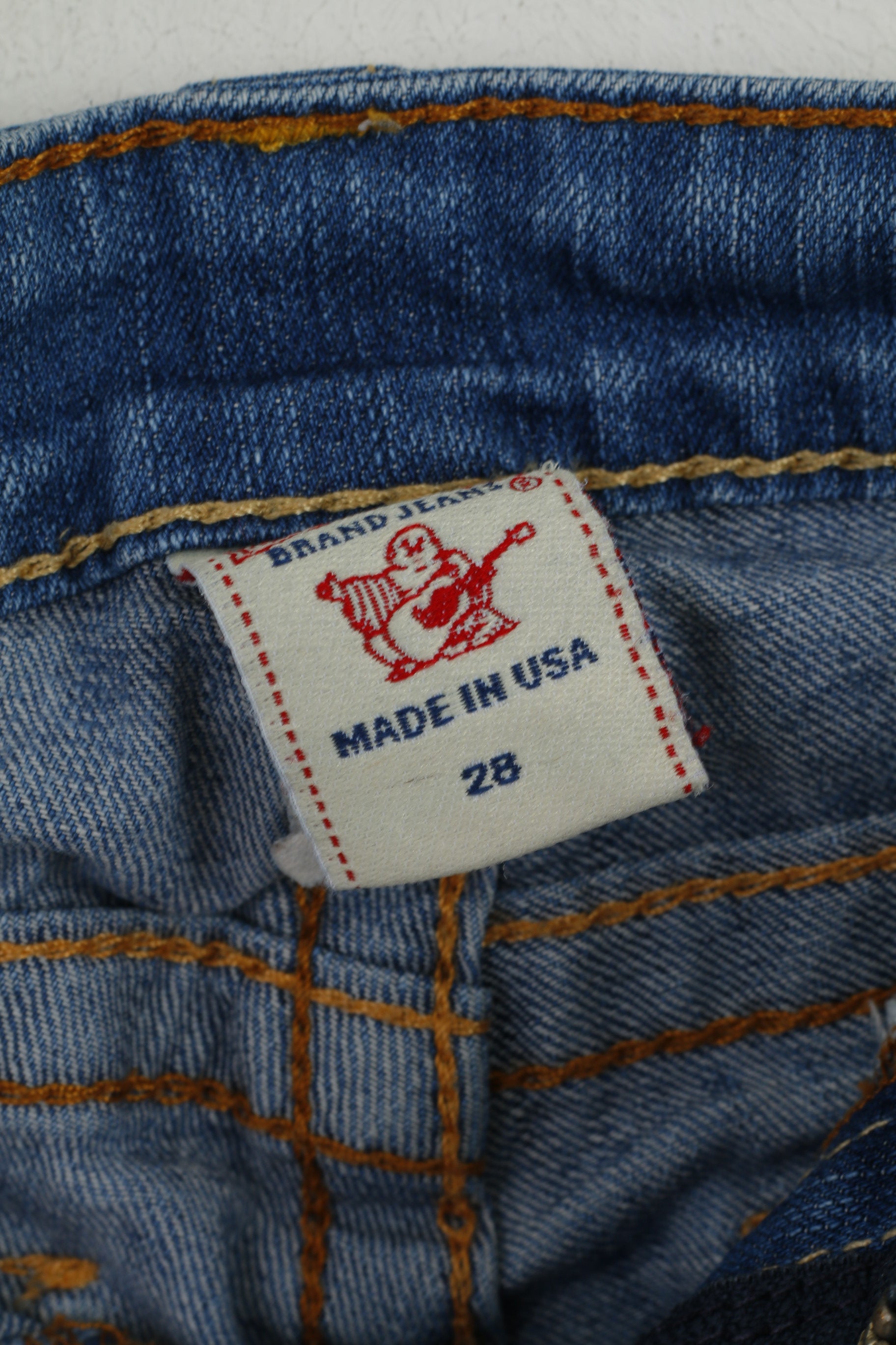 True Religion Women 28 Jeans Trousers Blue Cotton Skinny Long Leg Slim Pants