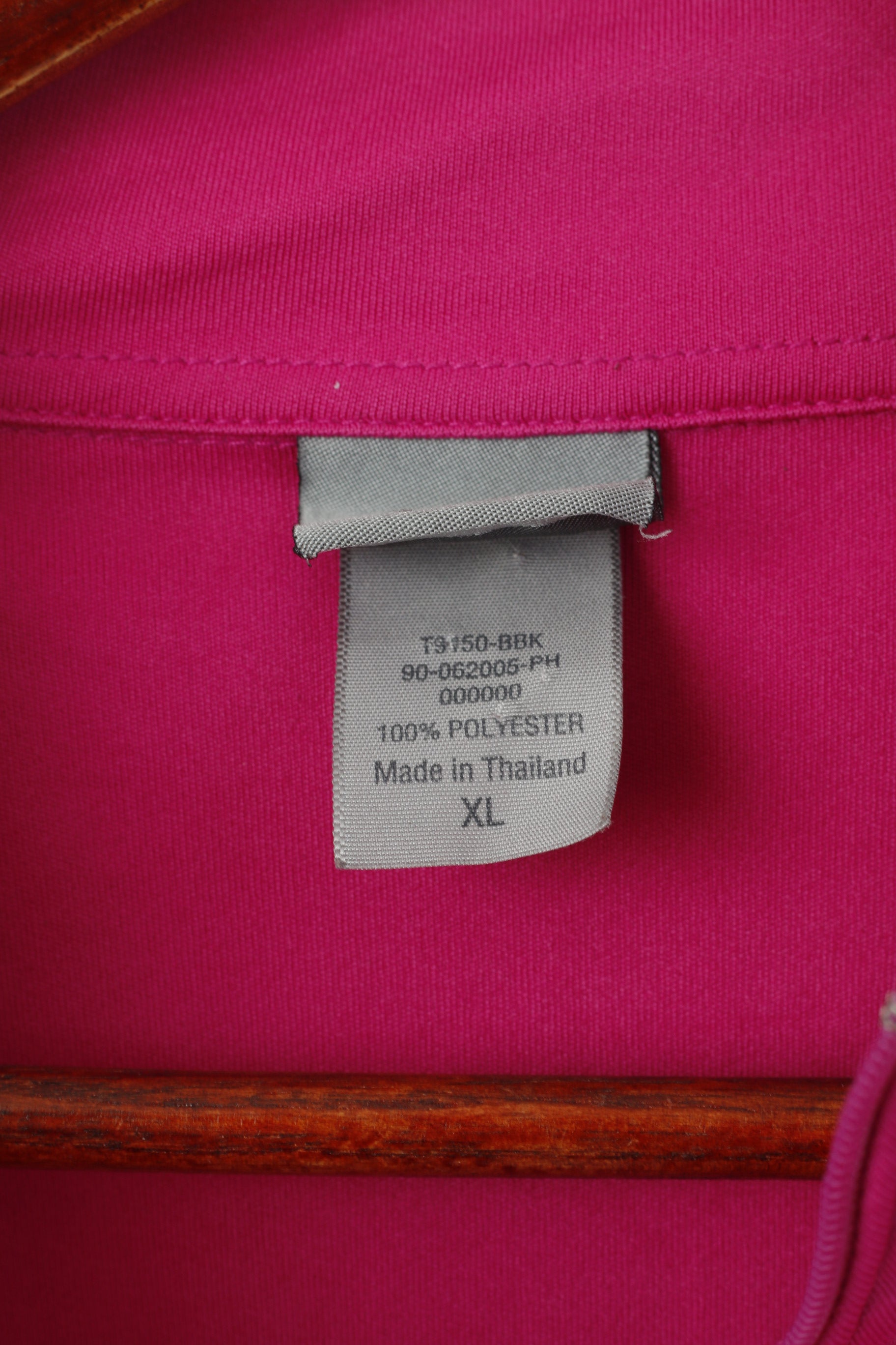 CG by Champion Chemise XL pour femme Rose Training Activewear Haut extensible à col zippé