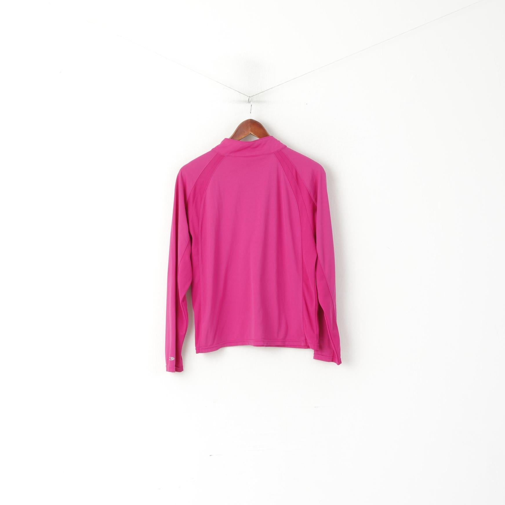 CG by Champion Chemise XL pour femme Rose Training Activewear Haut extensible à col zippé