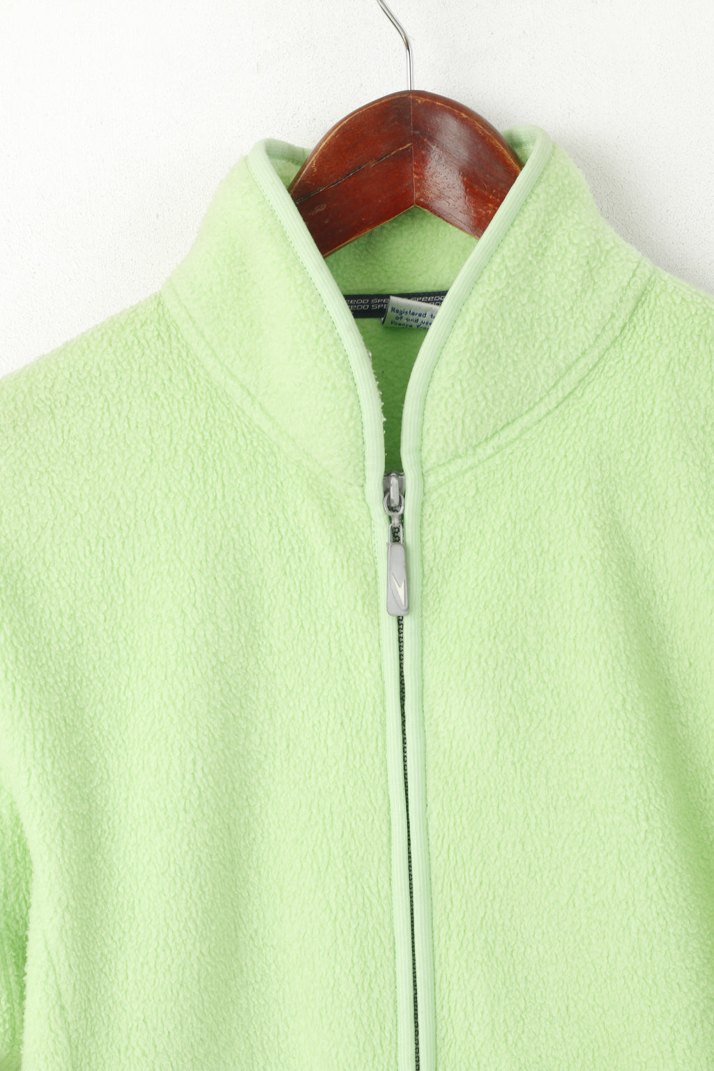 Speedo Women S Fleece Top Lime Vintage Full Zip Sportswear Sweatshirt Top