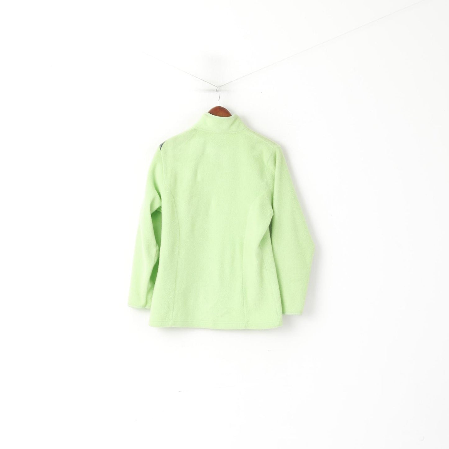 Speedo Women S Fleece Top Lime Vintage Full Zip Sportswear Sweatshirt Top
