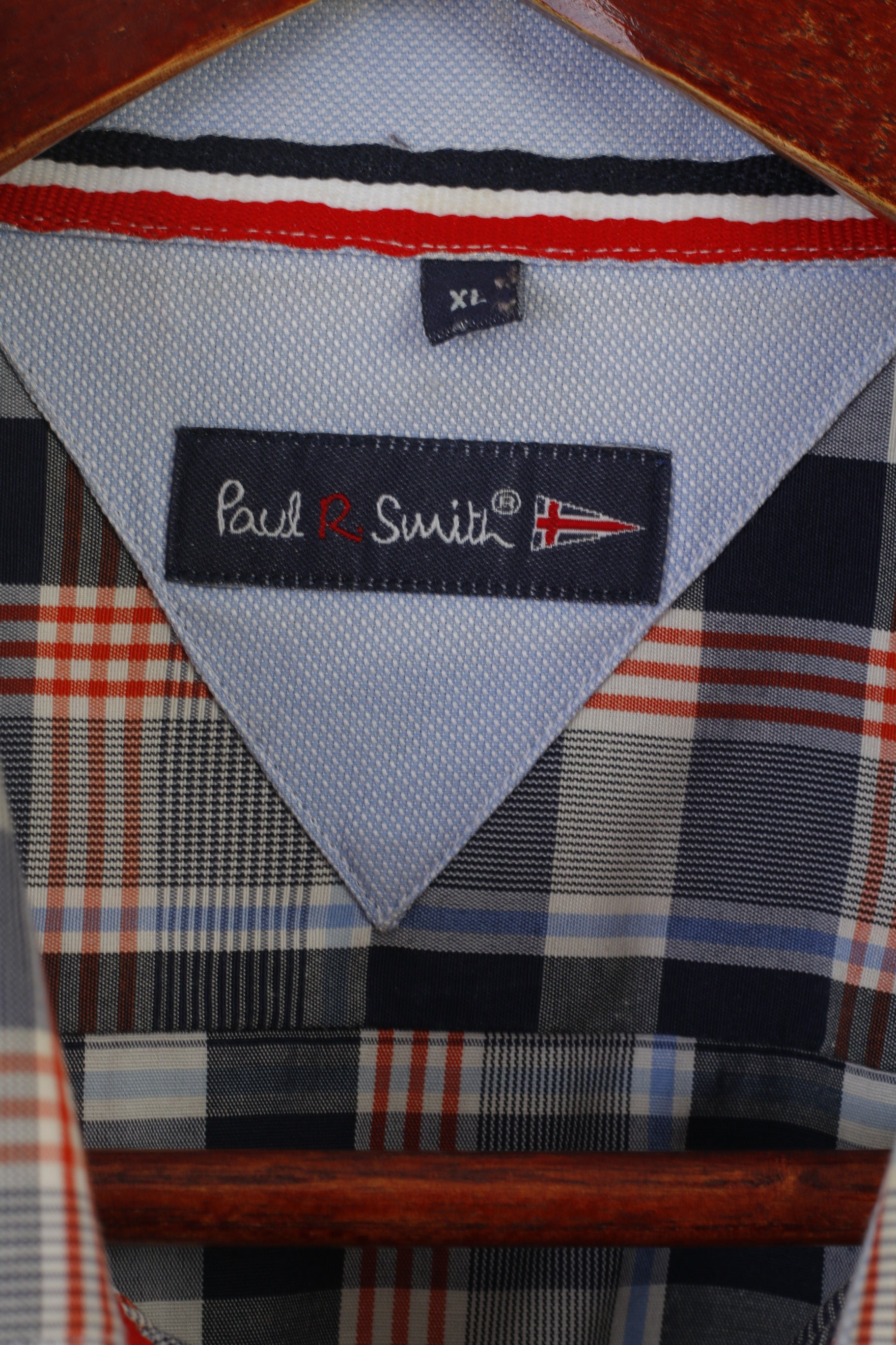 Paul R. Smith Men XL Casual Shirt Blue Cotton Vintage Classic Outdoor Climbing  Top